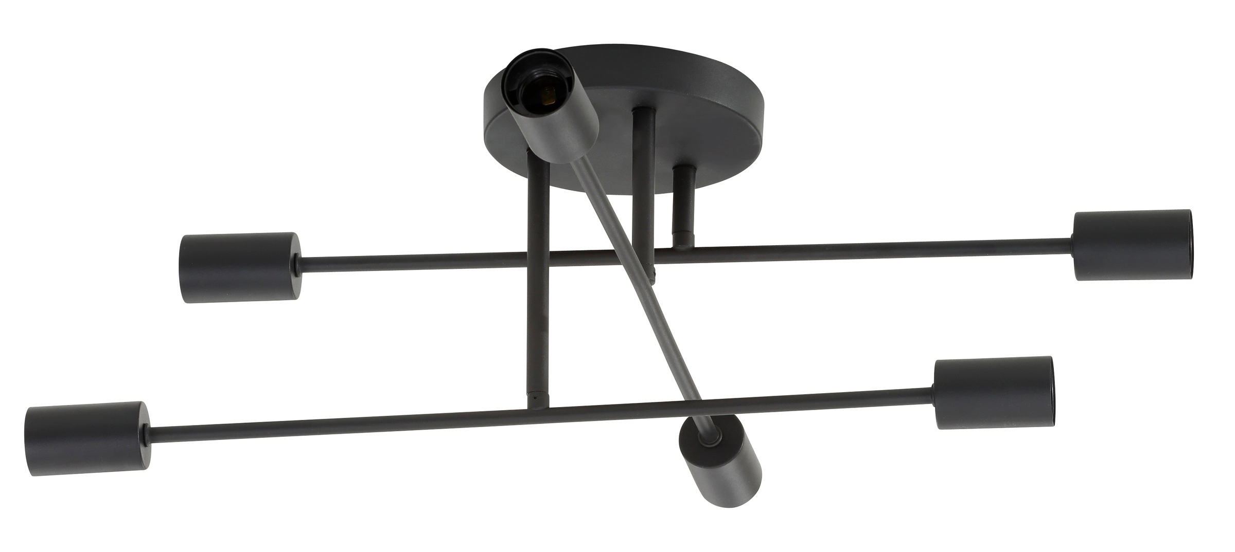 Leonique Deckenleuchte »Jarla«, 6 flammig-flammig, goldfarbene/schwarze Fassungen, Arme flexibel verstellbar / schwenkbar