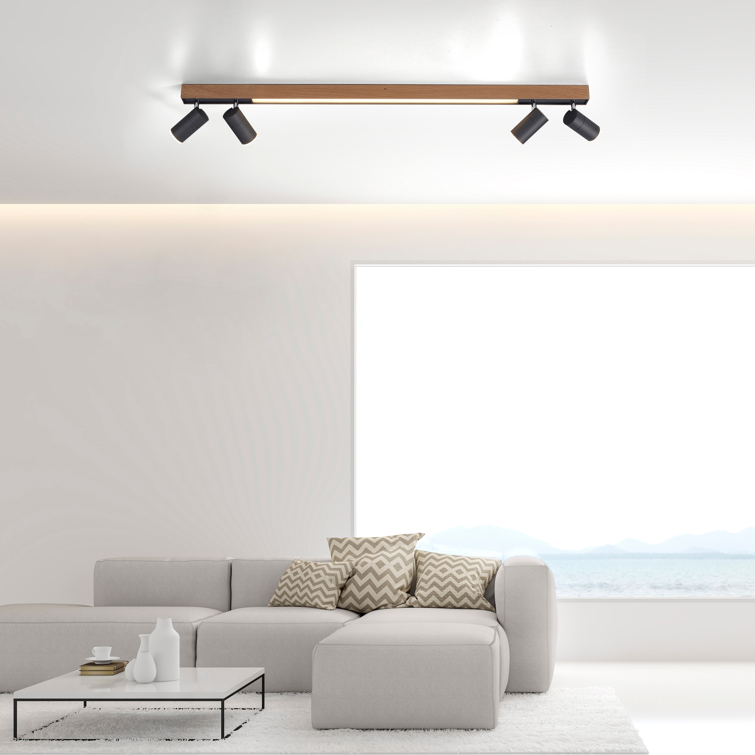 Neuhaus PURE LED Deckenleuchte »PURE Lines Spot« LED-Board 1 Stk. warmweiß - kaltweiß Spots dreh- und schwenkbar, CCT, dimmbar