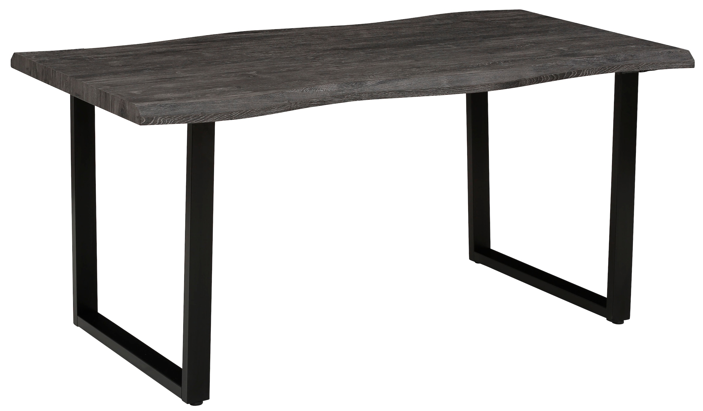 HELA Esstisch »GISELLE Baumkantentisch, Küchentisch, TOPSELLER!«, Kufengestell Metall, Industrial Design, 140 - 200 cm Breite, 2 Farben