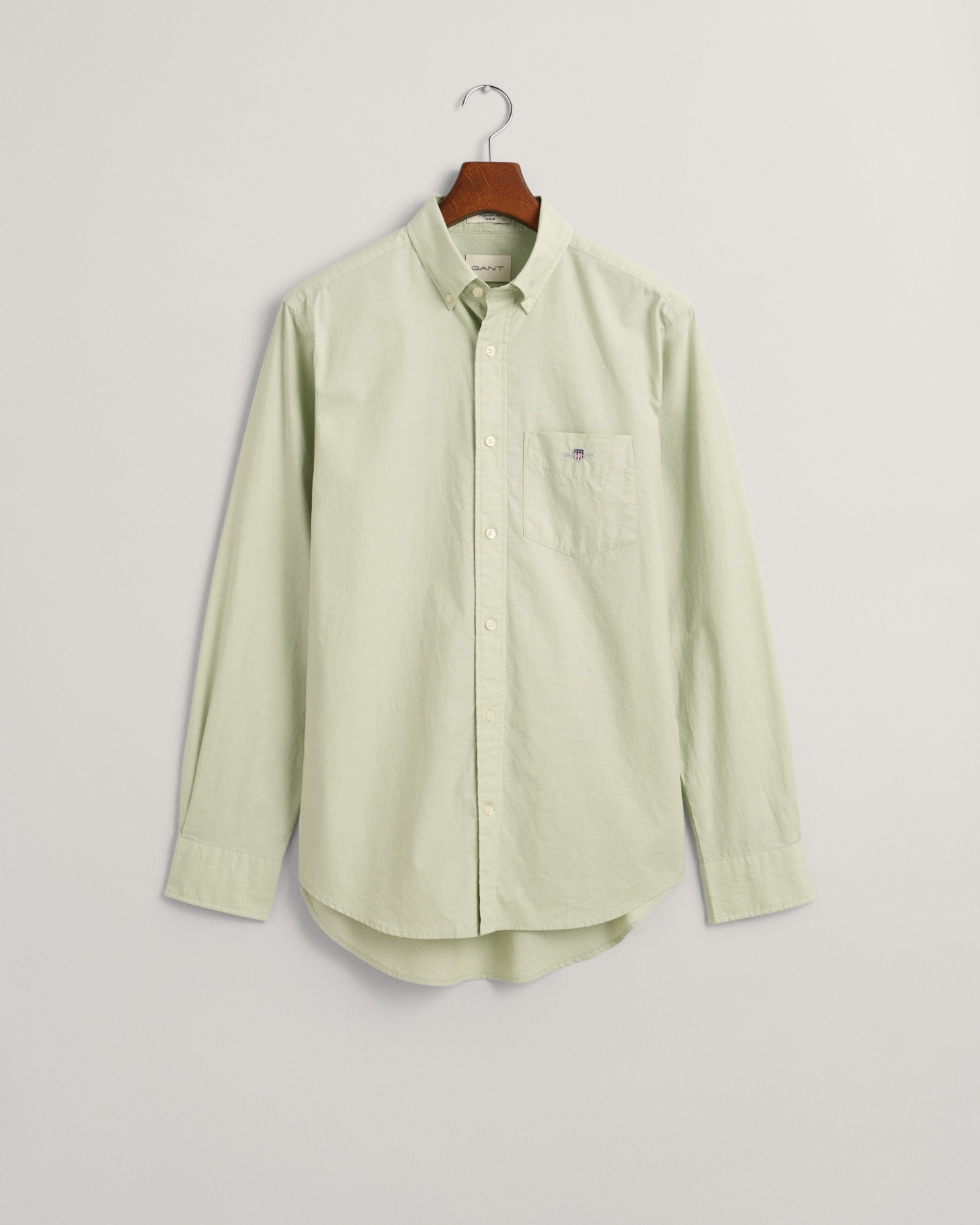 Gant Langarmhemd »Regular Fit Popeline Hemd leicht strapazierfähig pflegeleicht«, mit Label Stickerei auf der Brusttasche