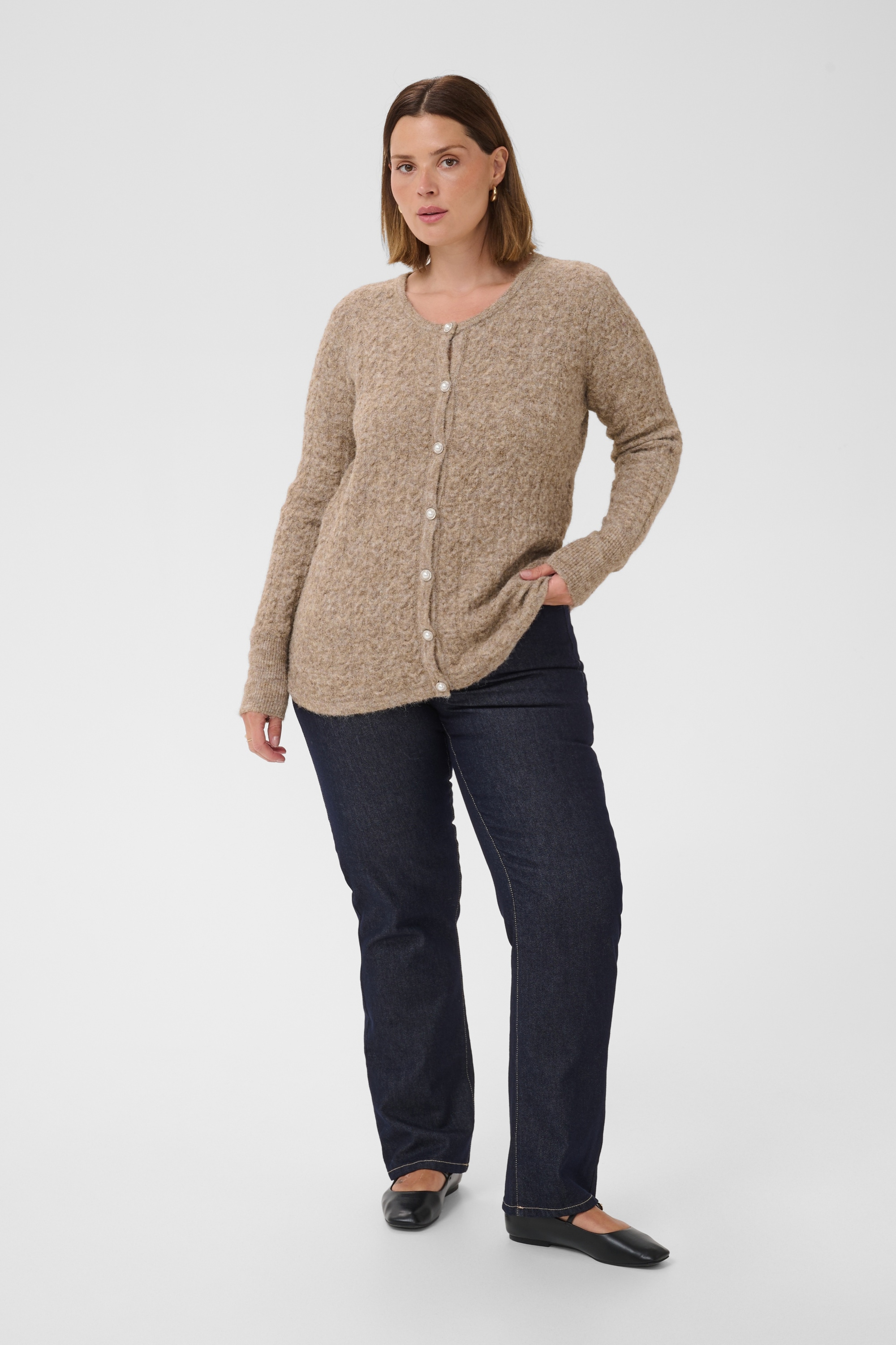 KAFFE Curve Strickjacke »Damen Strickjacke KCmalina«