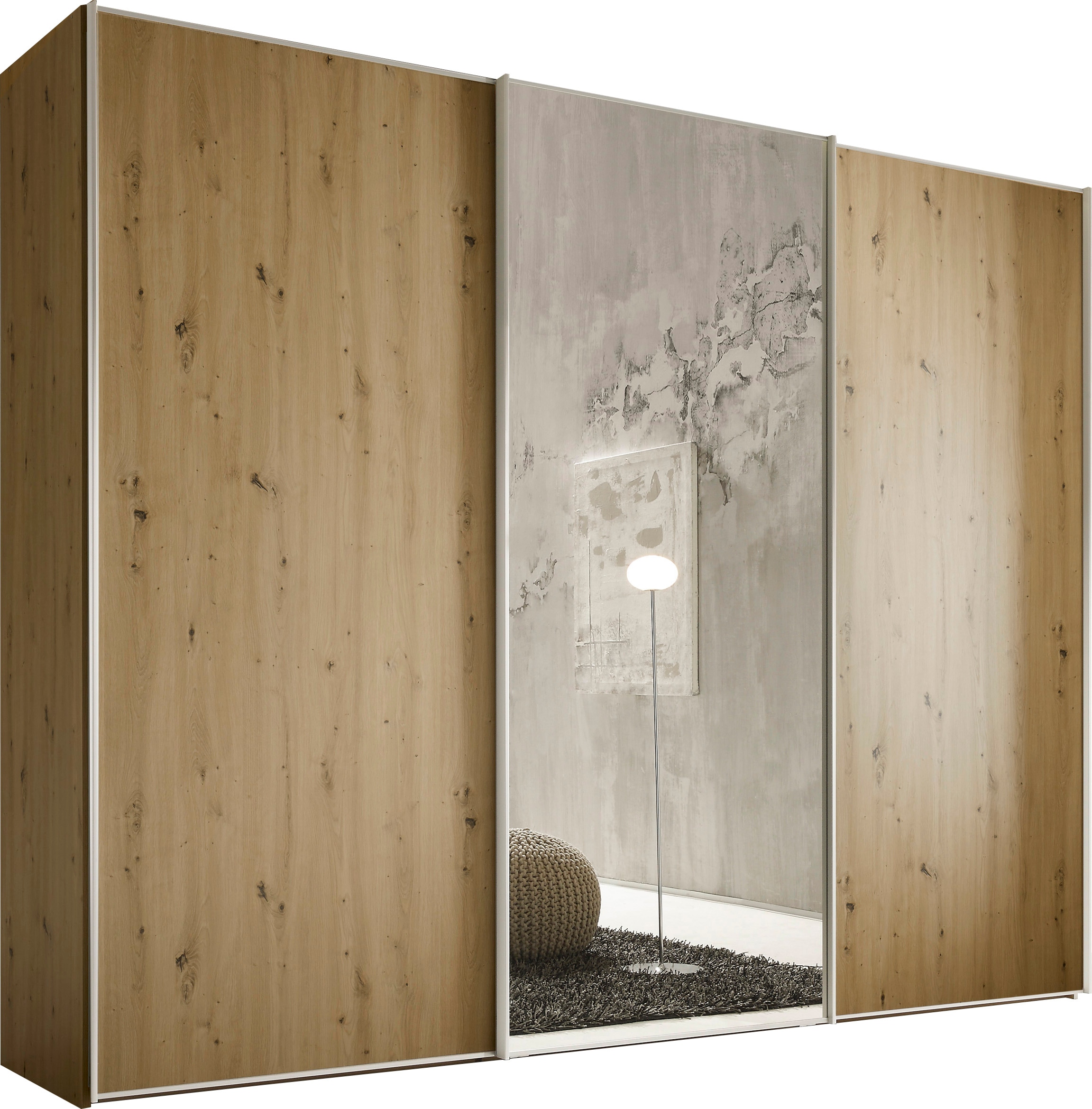 STAUD Schwebetürenschrank »Sinfonie Plus, edles Design in hochwertiger Qualität, Made in Germany« Mit Spiegeltür und vier verschiedenen Ausstattungsvarianten