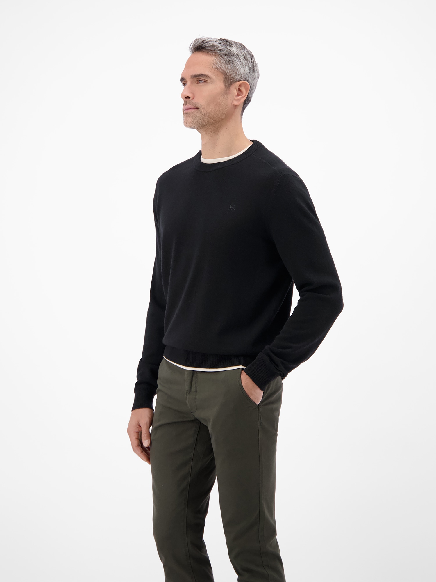 LERROS Strickpullover »Strickpullover aus Woll-Kaschmir-Mix, stilvoll und entspannt«