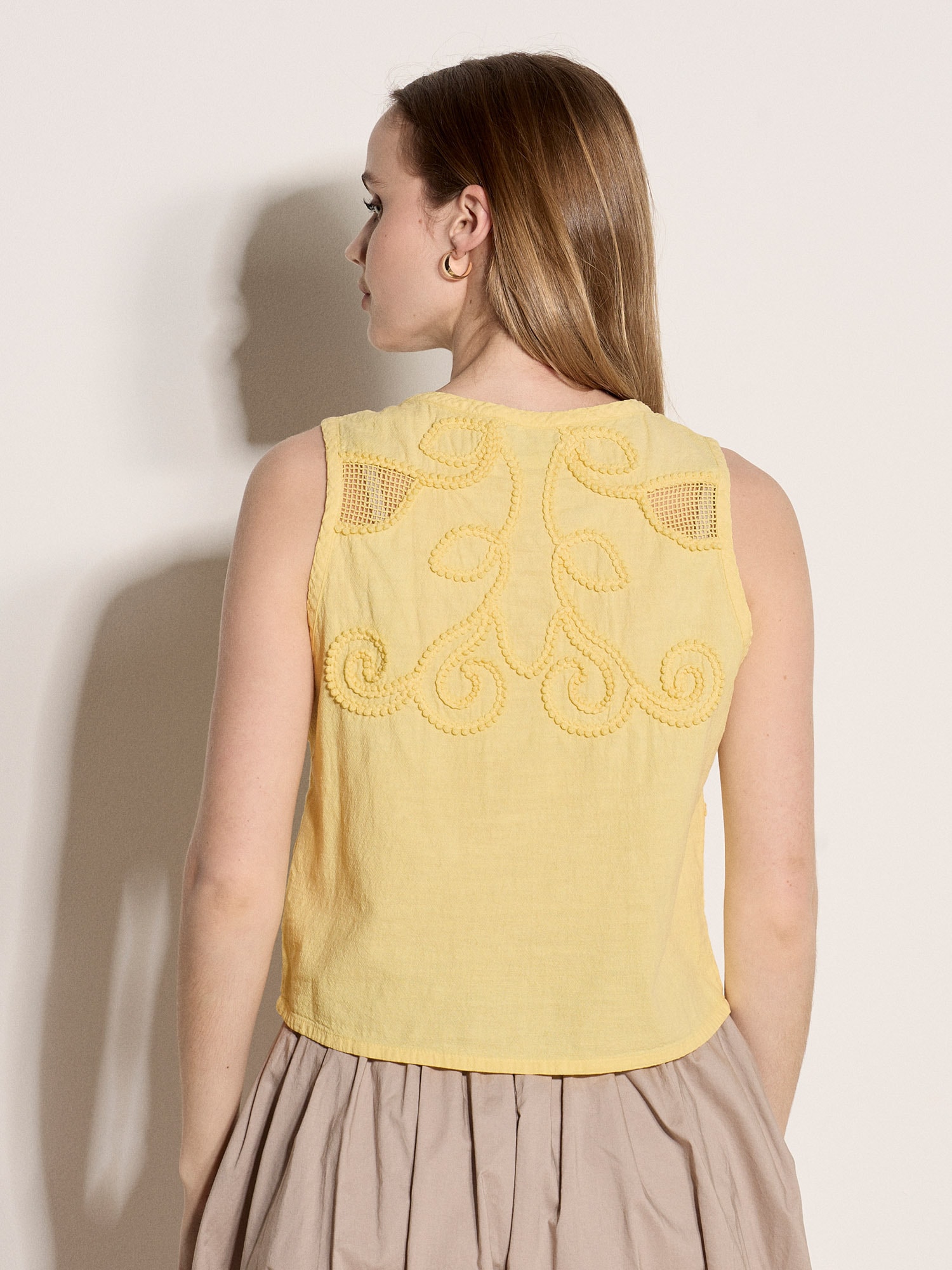 Apricot Spitzentop »Top« Stickerei