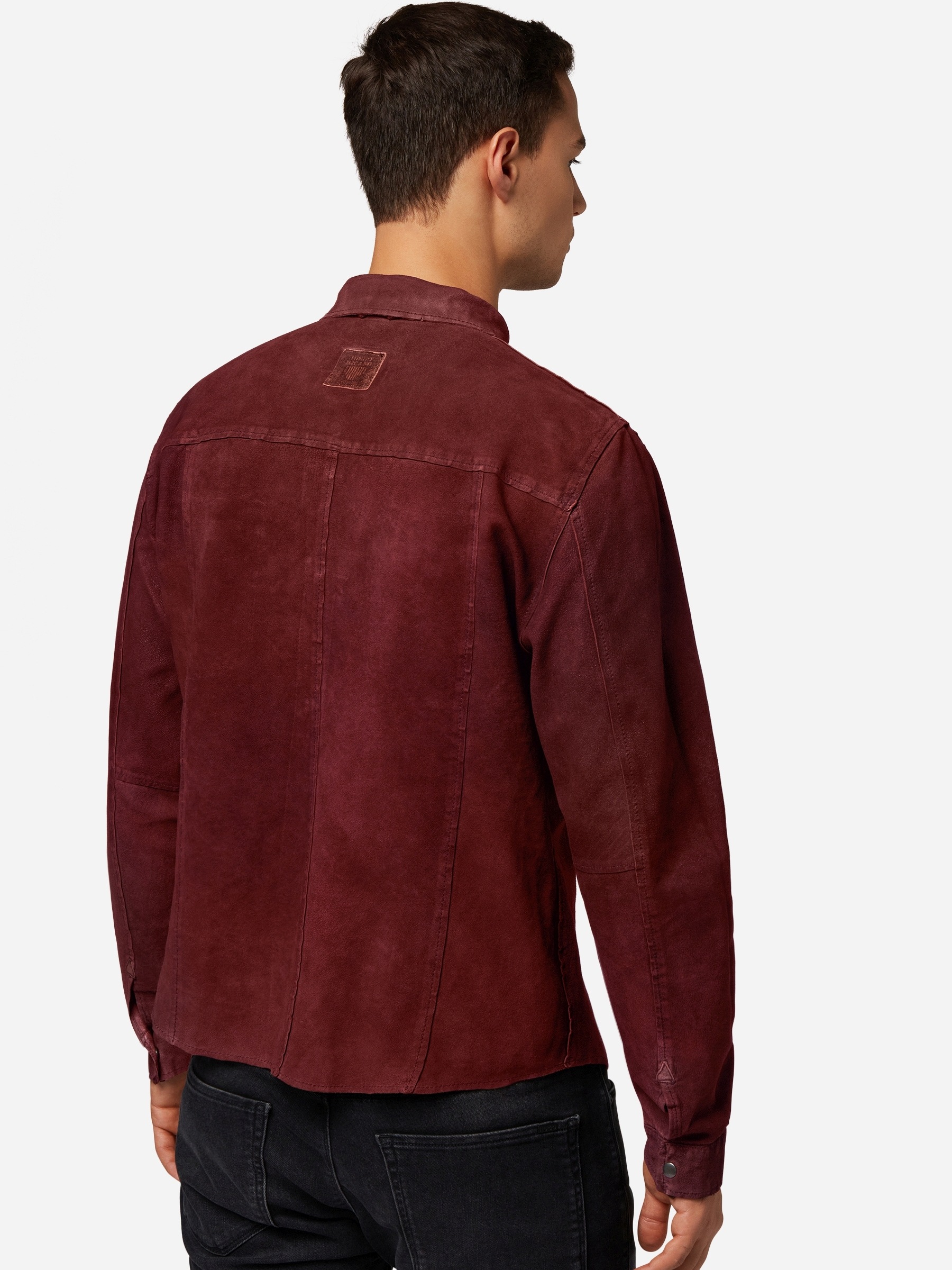 RICANO Langarmhemd »Lederjacke Reverse Shirt« Handgefertigt aus echtem Leder