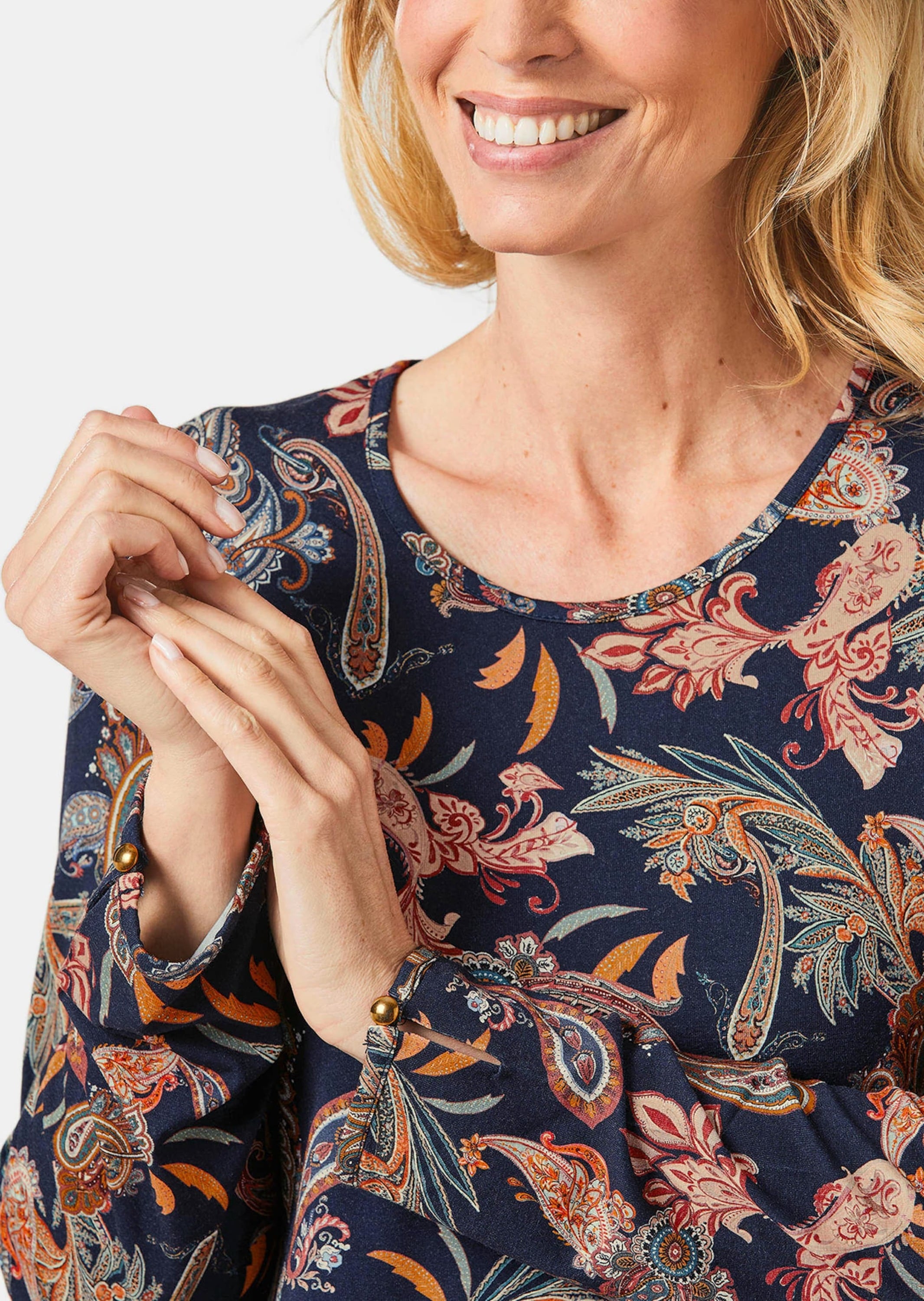 GOLDNER Print-Shirt »Druckshirt in kraftvollen Farben«