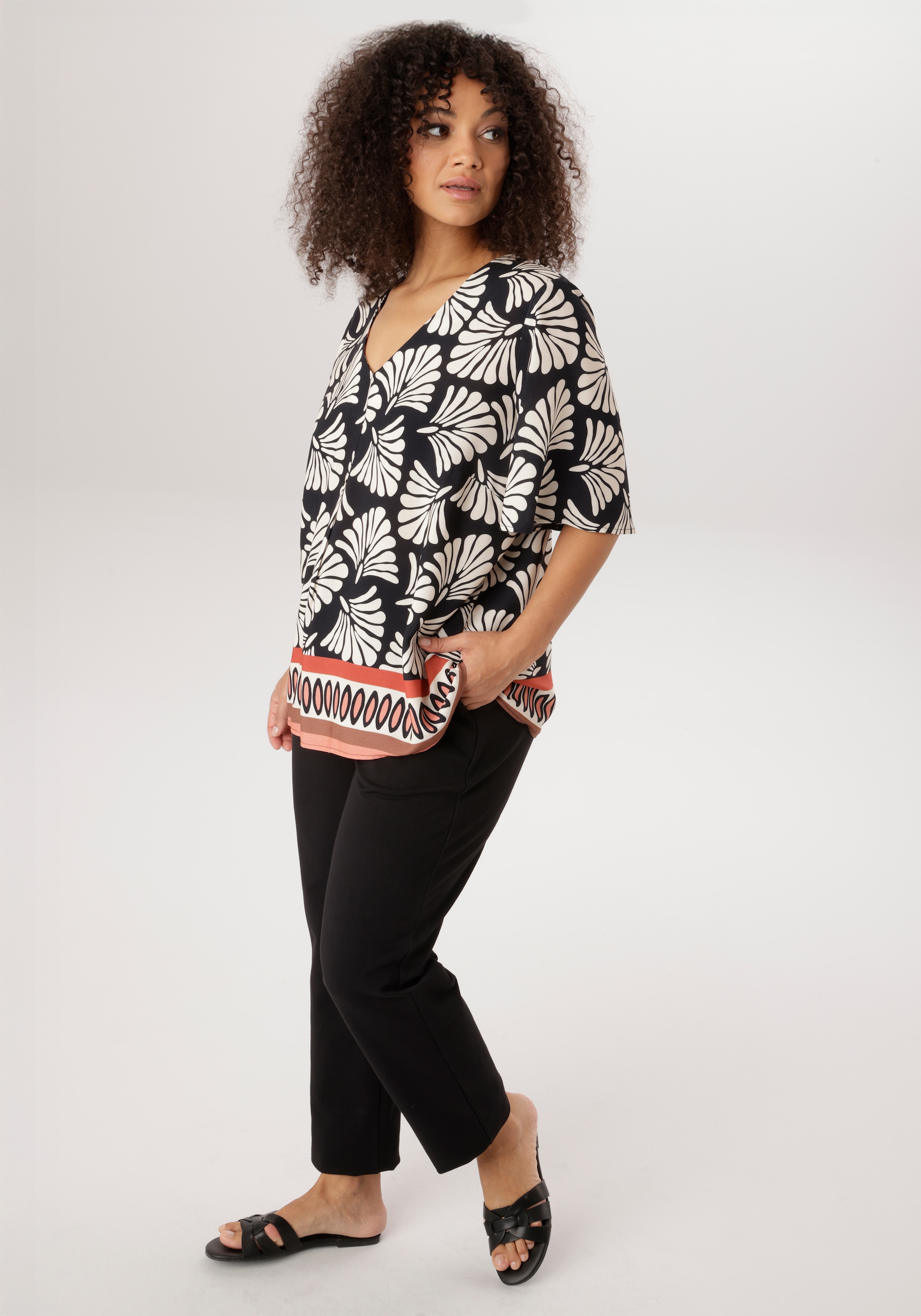 Aniston PLUS Schlupfbluse Allover bedruckt - NEUE KOLLEKTION