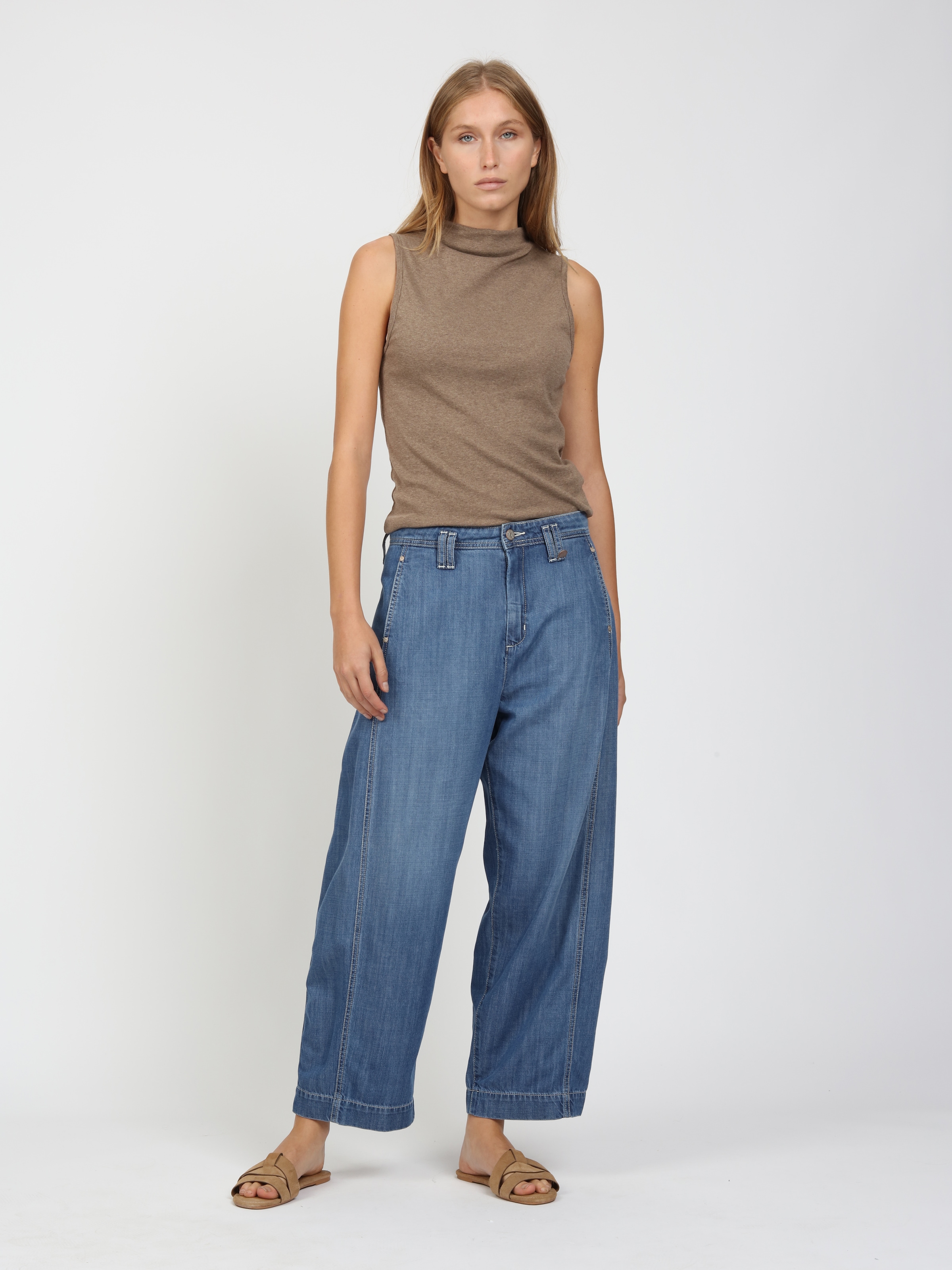 GANG Loose-fit-Jeans »94SINA CHINO« Light Denim, Barrel Fit