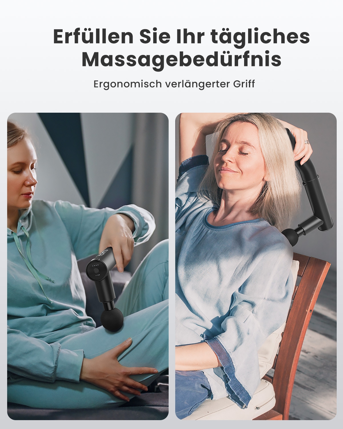 Renpho Massagepistole »Extend Massage Gun C004«, Abnehmbarer Verlängerungsgriff