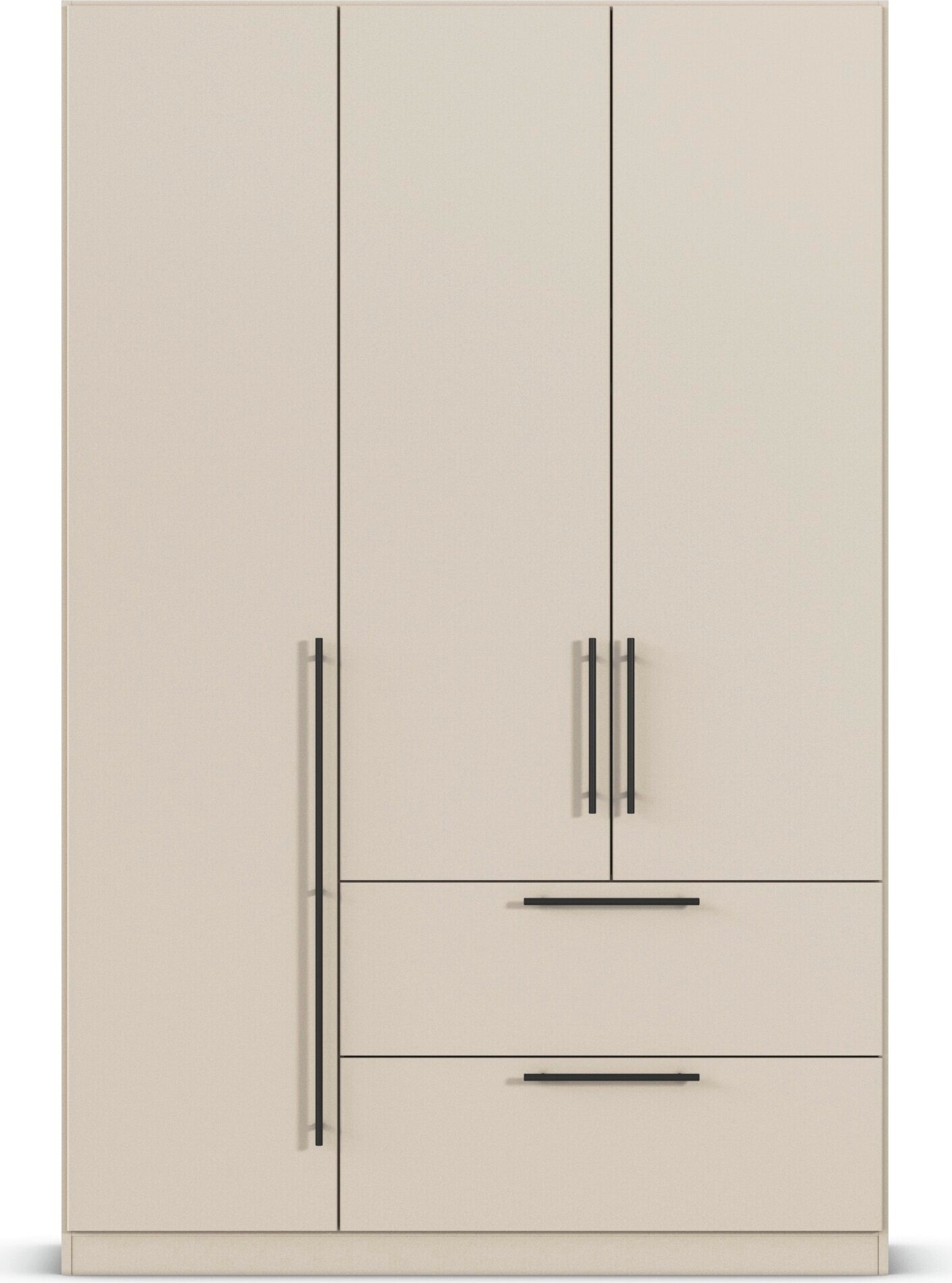 rauch Kleiderschrank »Drehtürenschrank Schrank Garderobe Wäscheschrank Schlafzimmer AVOLA«, (in 3 verschiedenen Ausstattungen BASIC/CLASSIC/PREMIUM), mit hochwertigen Stangengriffen aus Metall in Schwarz MADE IN GERMANY
