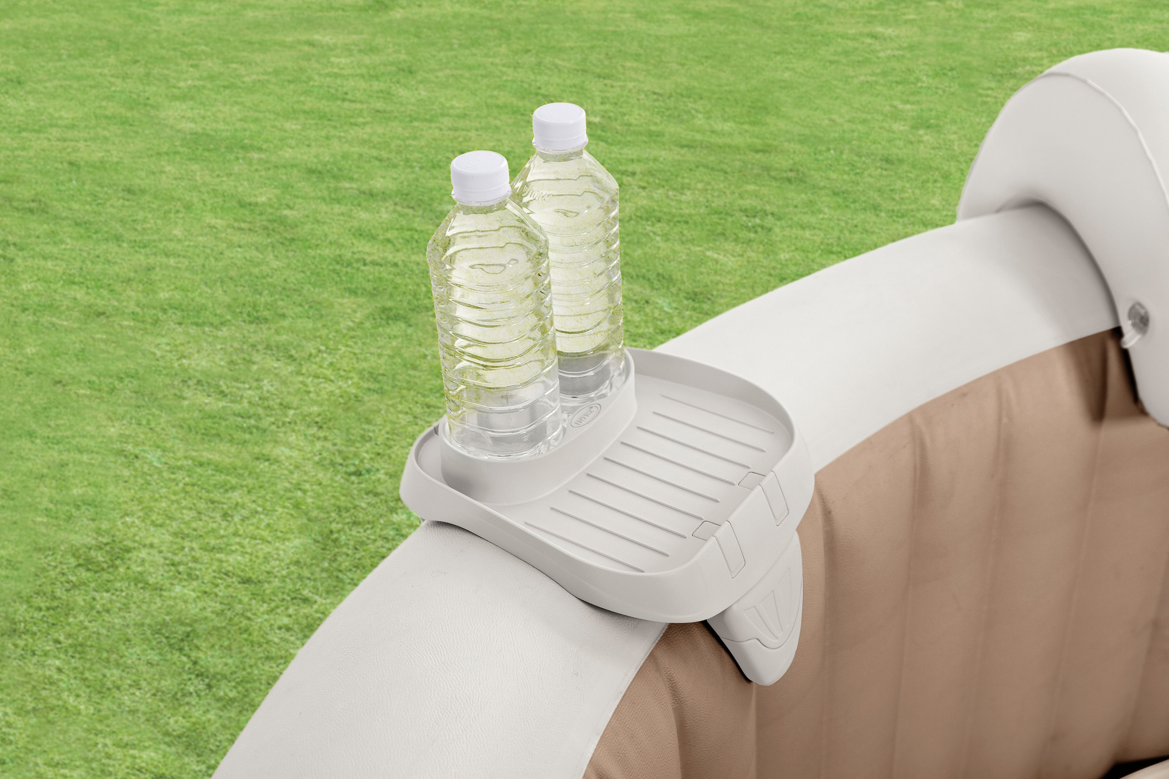 Intex Ablagetisch »PureSPA Whirlpool Wellnessset: 1 Getränkehalter & 2 Premiumkopfstützen«, 3-teiliges Set: 1 Getränkehalter und 2 Kopfstützen