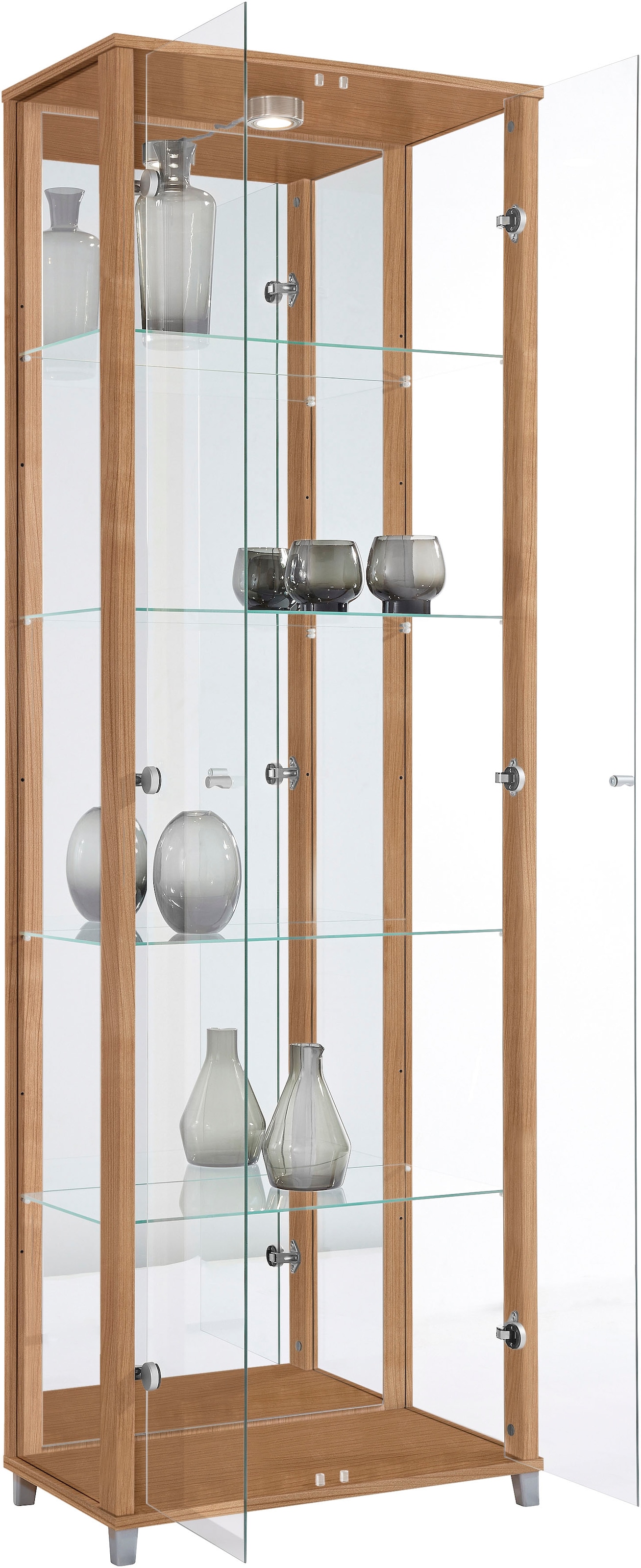 fif möbel Vitrine »OPTIMA« Standvitrine, Vitrinenschrank, Glasvitrine, Sammlervitrine, LED