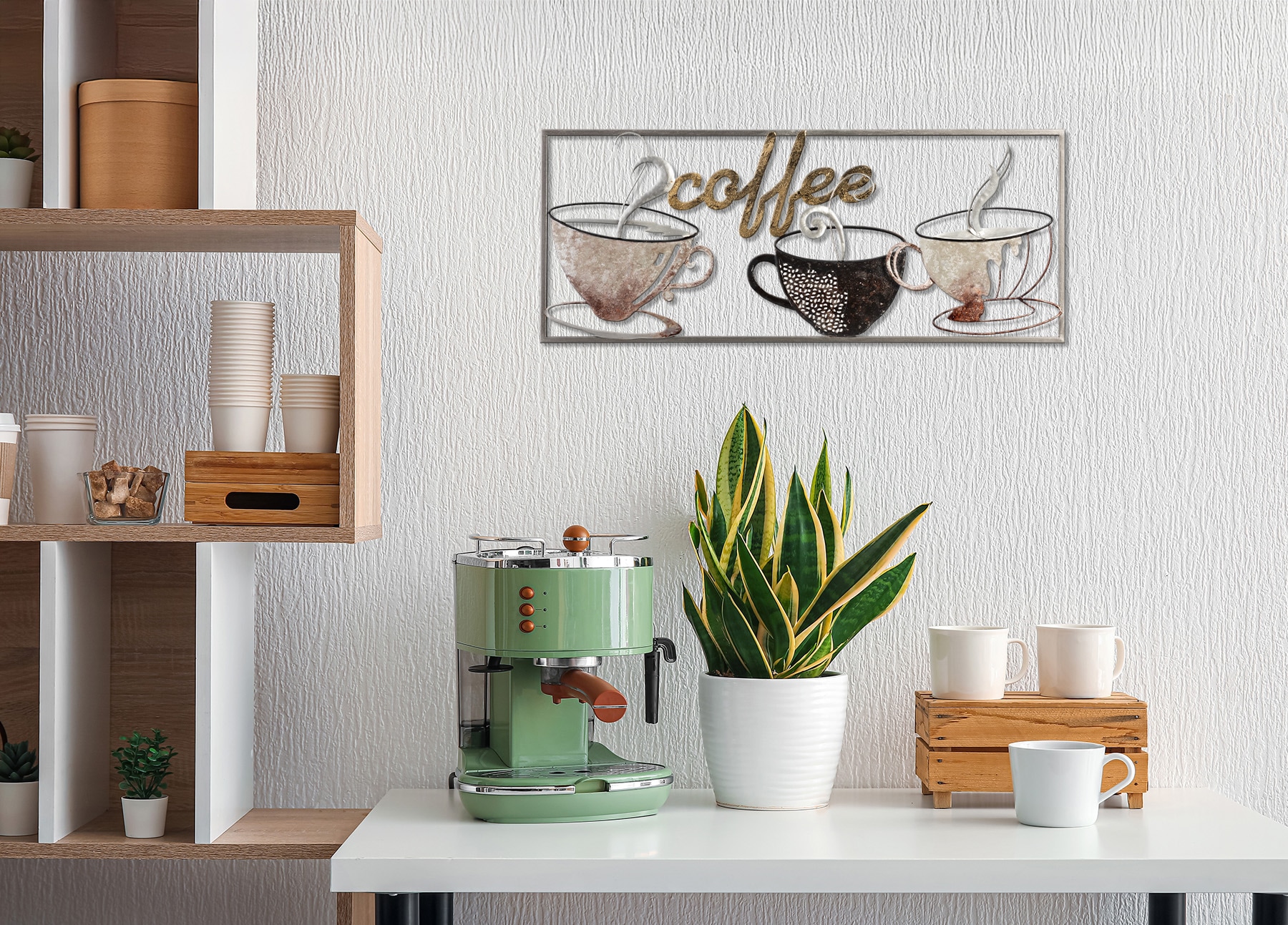 Bönninghoff Metallbild »KAFFEE 25x61 cm – Deko modern«