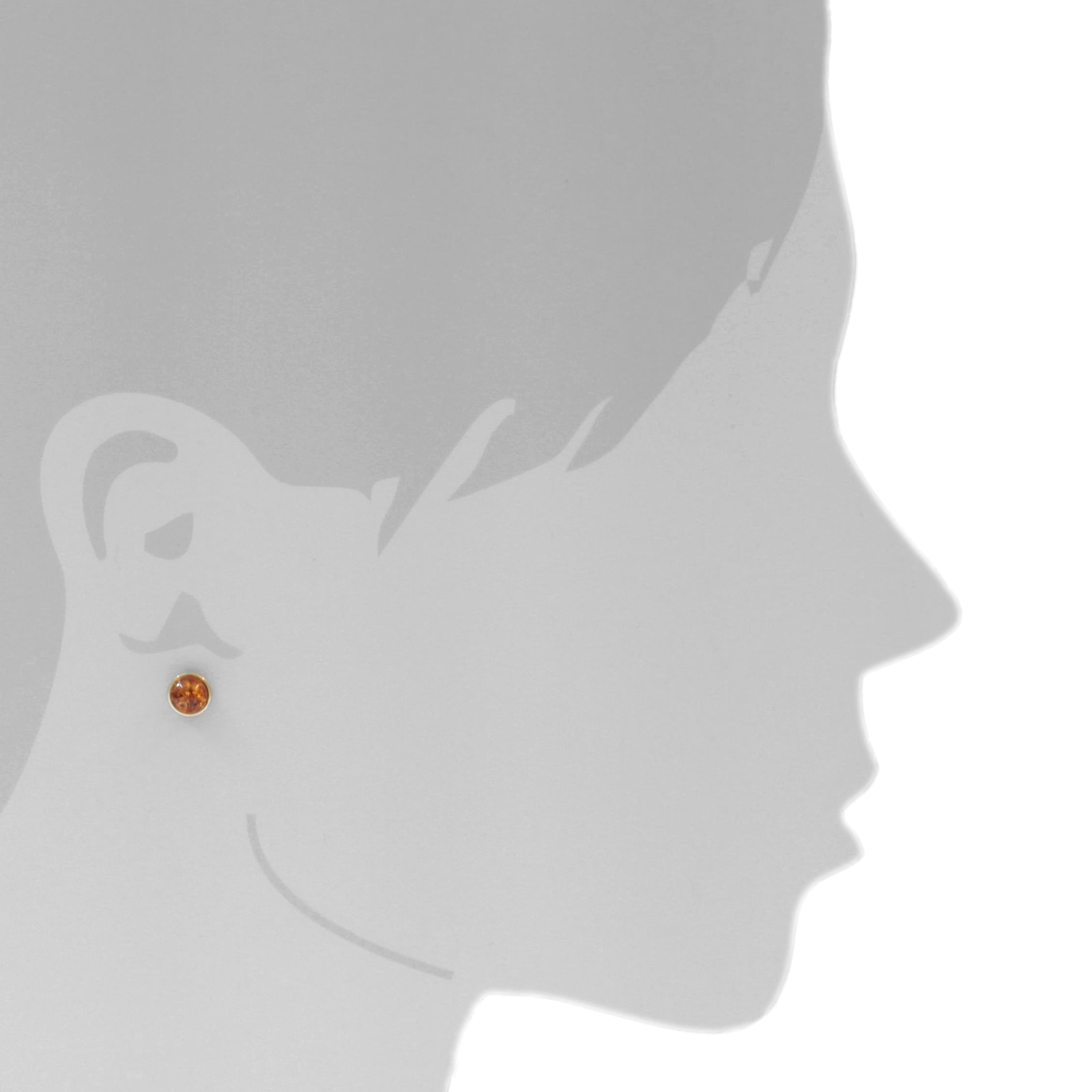 OSTSEE-SCHMUCK Paar Ohrstecker »- Classic 7 mm - Gold 333/000 - Bernstein«