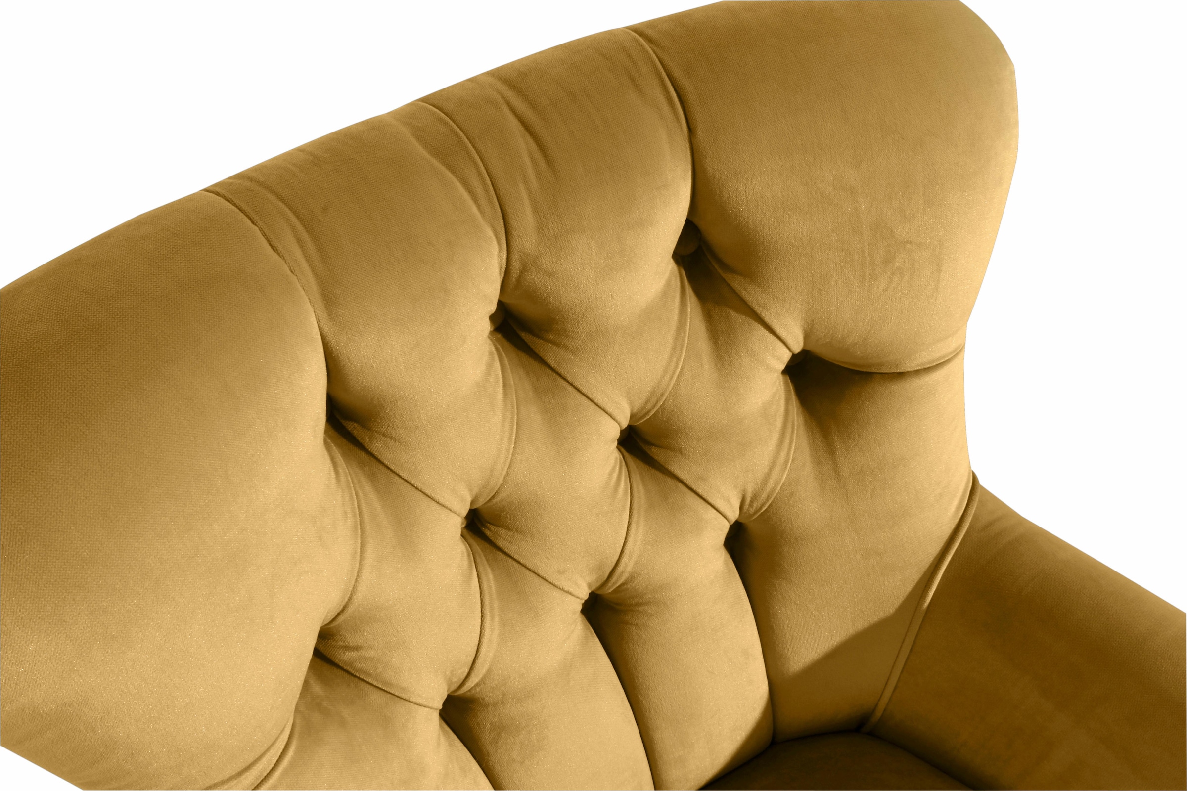 Max Winzer® Chesterfield-Sessel »Bradley, Loungesessel, Chesterfield Optik in aktuellen Farben, bequem« hohe Rückenlehne mit edler Knopfheftung, Retro und modern, hoher Fuß
