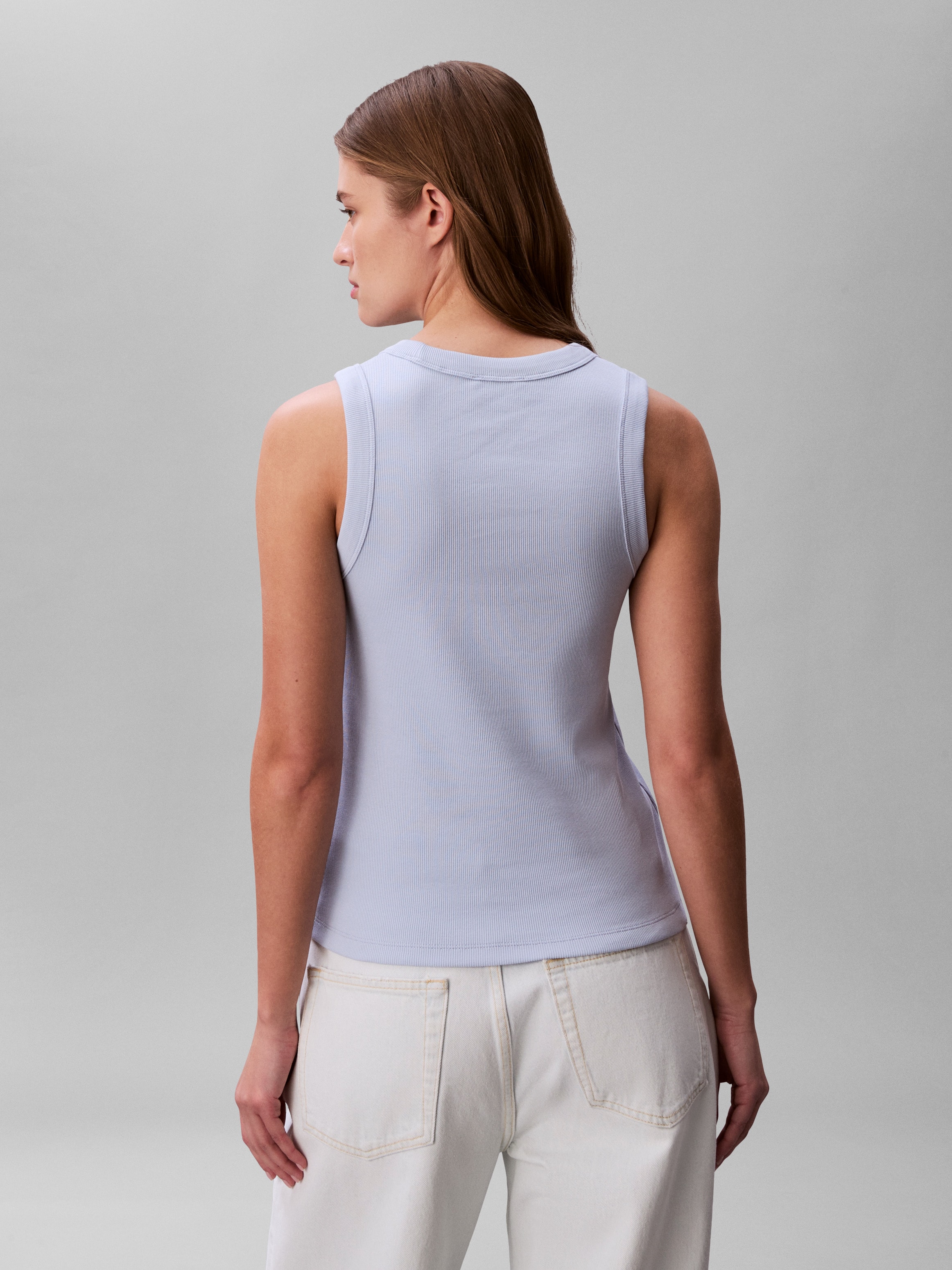Calvin Klein Jeans Tanktop »MONOGRAM RIB TANK« Figurbetonte Passform mit Rundhalsausschnitt