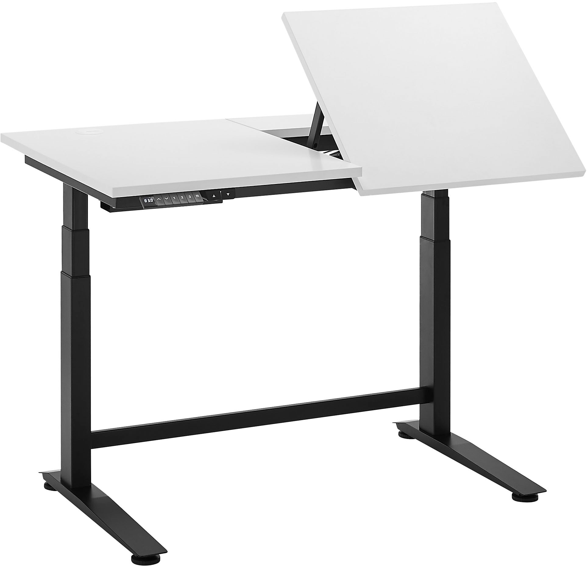 BEGA OFFICE Schreibtisch »Ben«, (1 St.), elektrisch höhenverstellbarer Desk, mit 3 Memory Tasten, Breite 120 cm