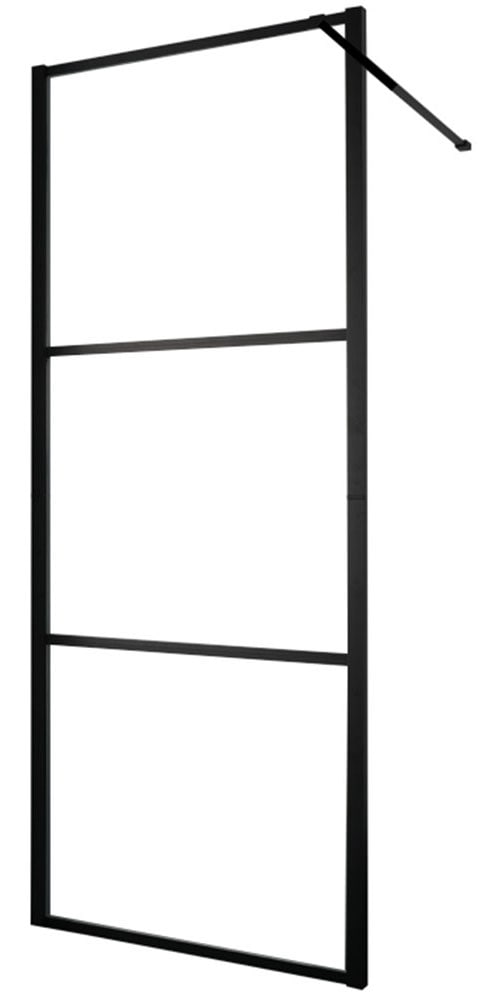 welltime Walk-in-Dusche »Black Blocks Clear«