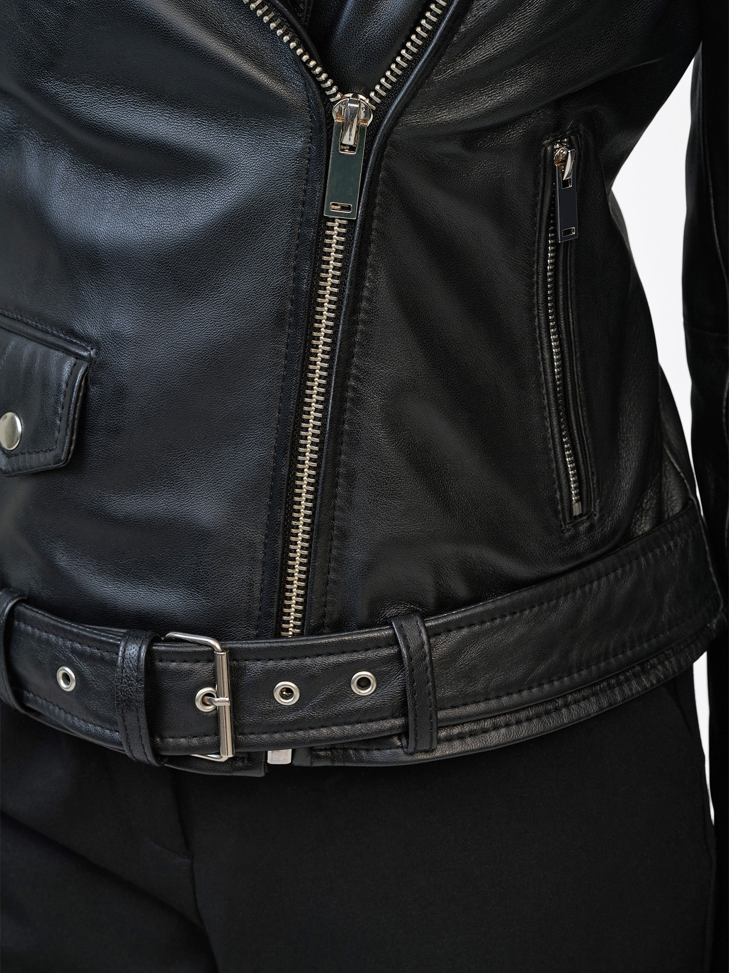 RICANO Bikerjacke »Lederjacke Yara« ohne Kapuze Handgefertigt aus echtem Leder