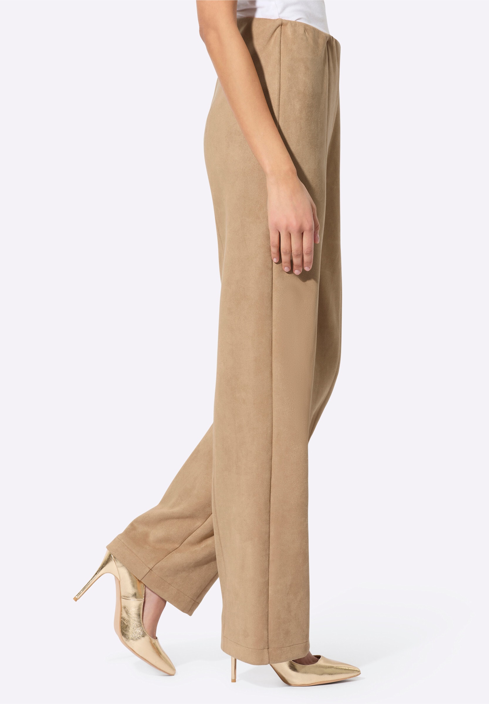 creation L Schlupfhose »Velourslederimitat-Hose Hose in Veloursleder-Optik«