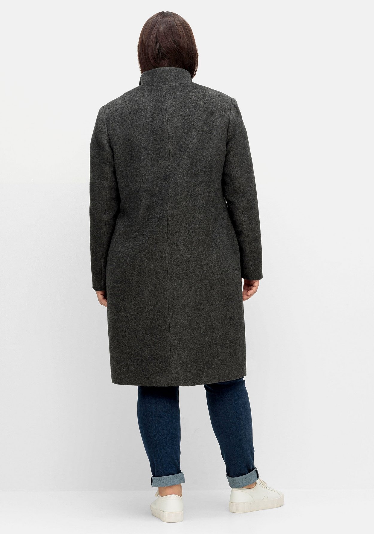 Sheego Wintermantel »Oversized-Mantel mit Stehkragen, in flauschiger Qualität«, mit Stehkragen, in flauschiger Qualität