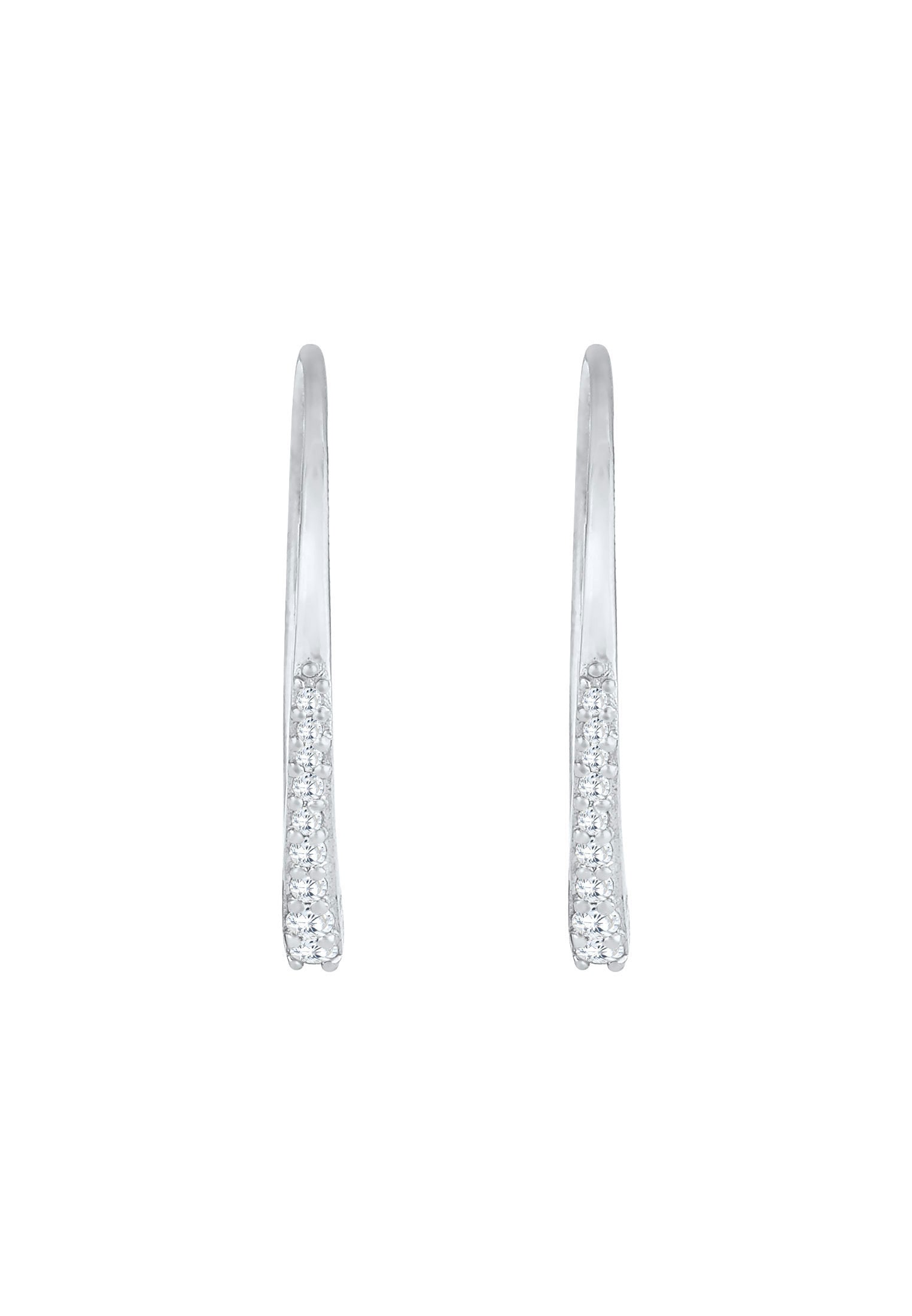 Elli Paar Creolen »Ohrringe Creolen Basic Zirkonia 925 Silber«