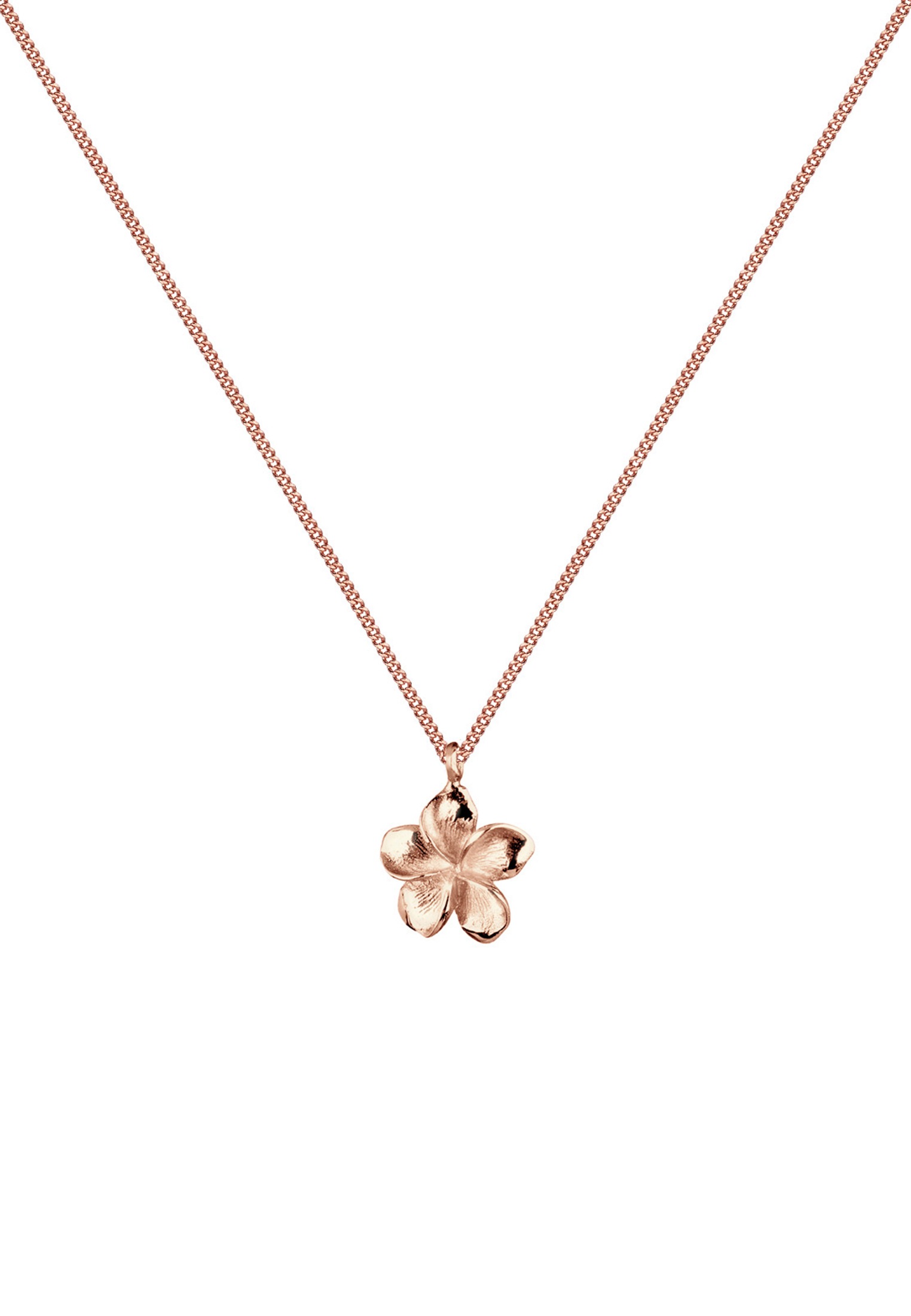 Elli Kette mit Anhänger »Halskette Frangipani Blüte 925 Silber«