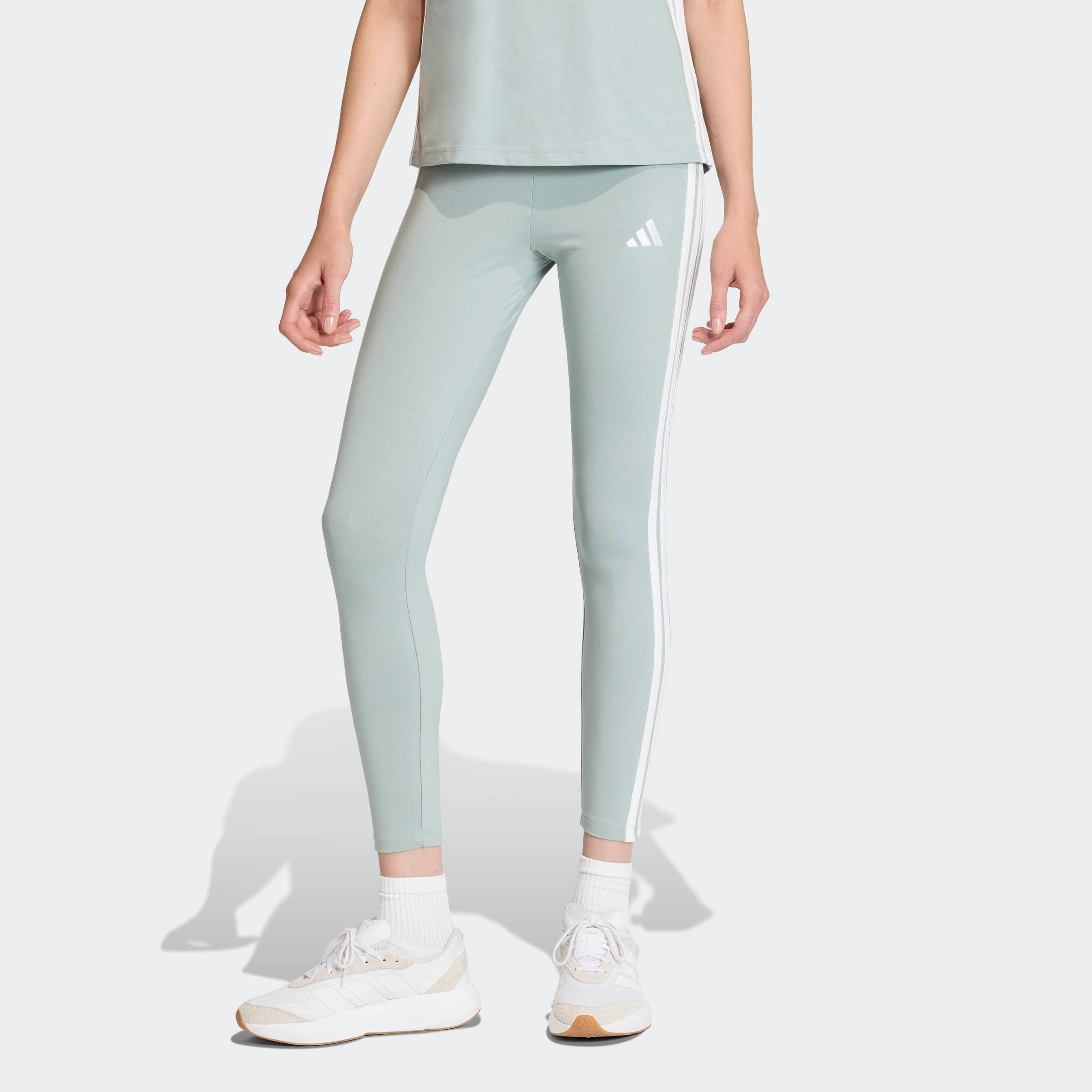 adidas Sportswear Trainingstights »ESSENTIALS 3-STREIFEN COTTON«  sportlicher Look mit 3-Streifen, aus Baumwolle und Elasthan