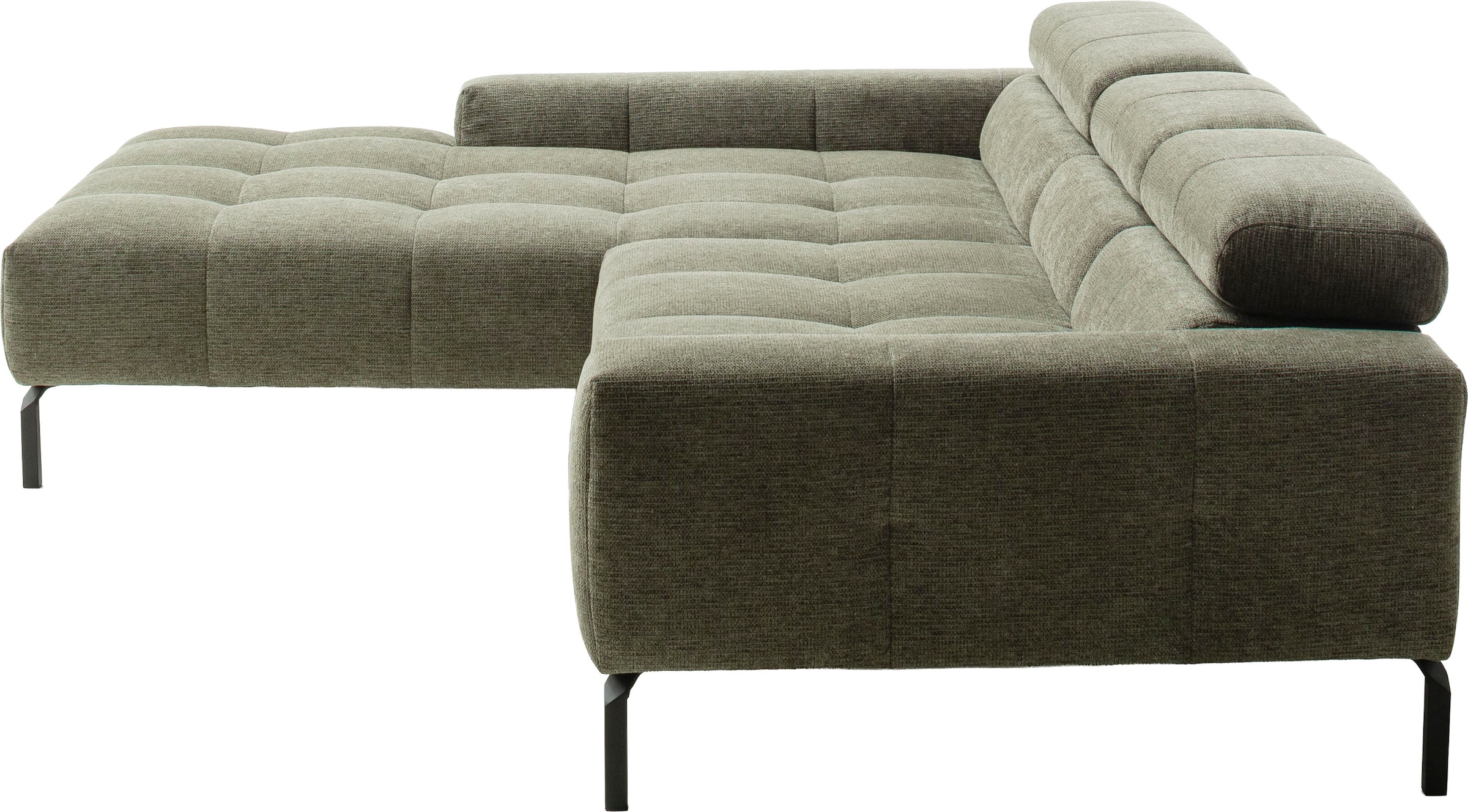 Home affaire Ecksofa »Claya Move, L-Form, Kopf- & Rückenverstellung, Breite 293 cm« Moderne Steppung, weicher Polsteraufbau & saugroboterfreundliche Höhe