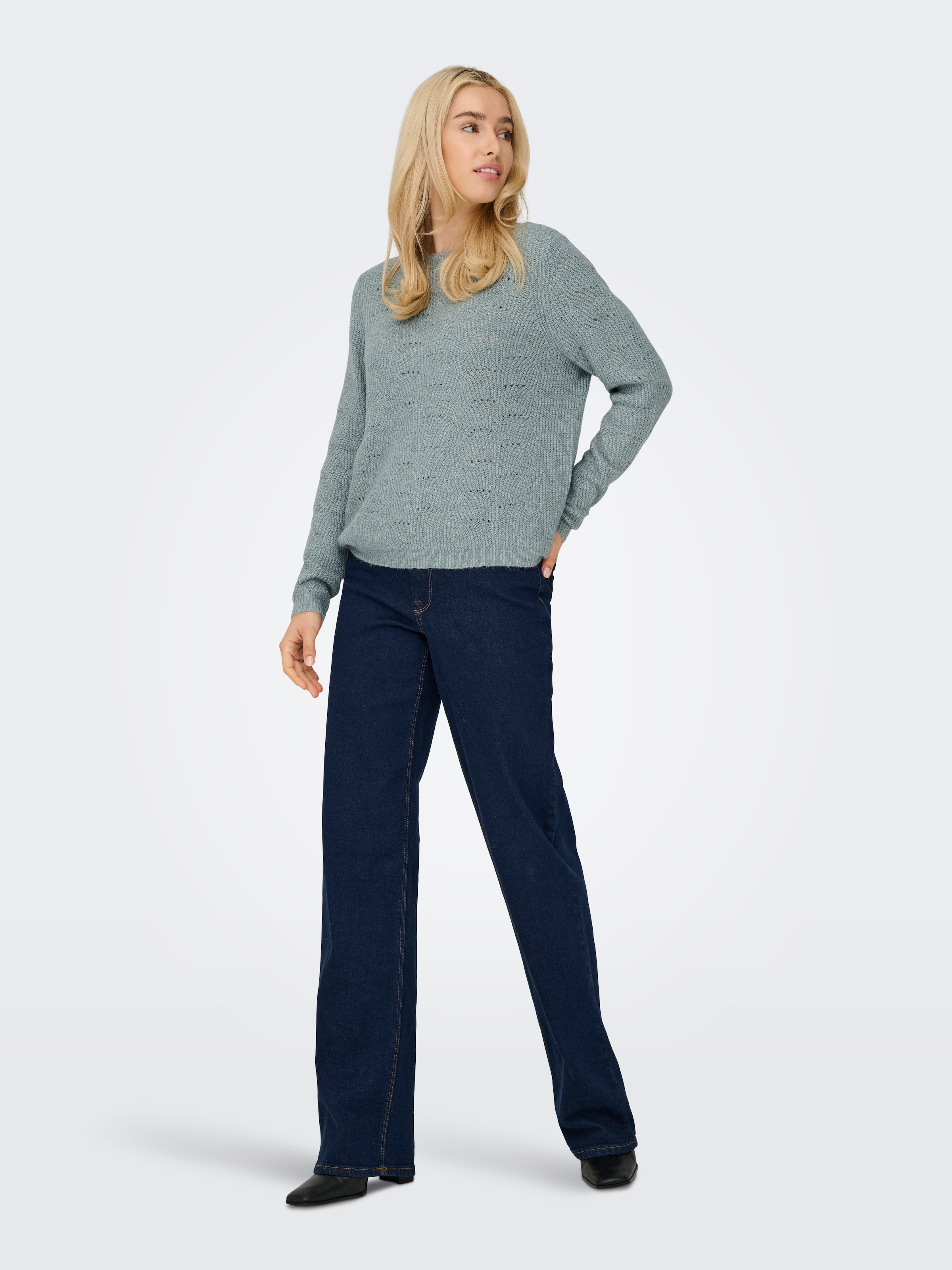 ONLY Rundhalspullover »ONLLOLLI L/S PULLOVER KNT NOOS«