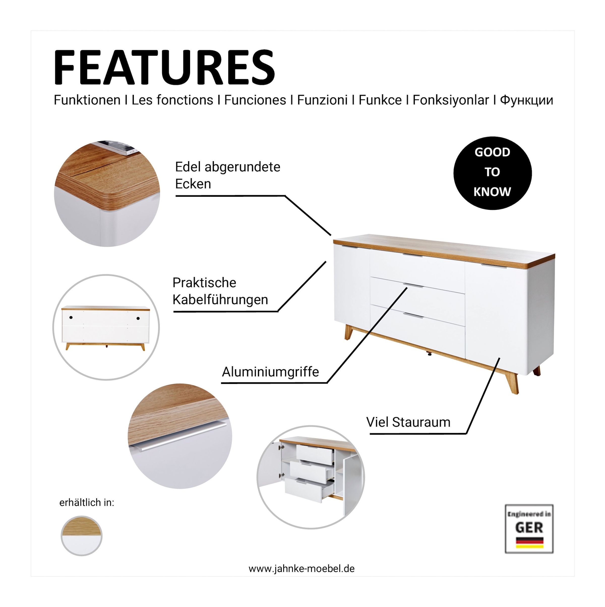 Jahnke Sideboard »LIBRE«, Breite ca. 160 cm