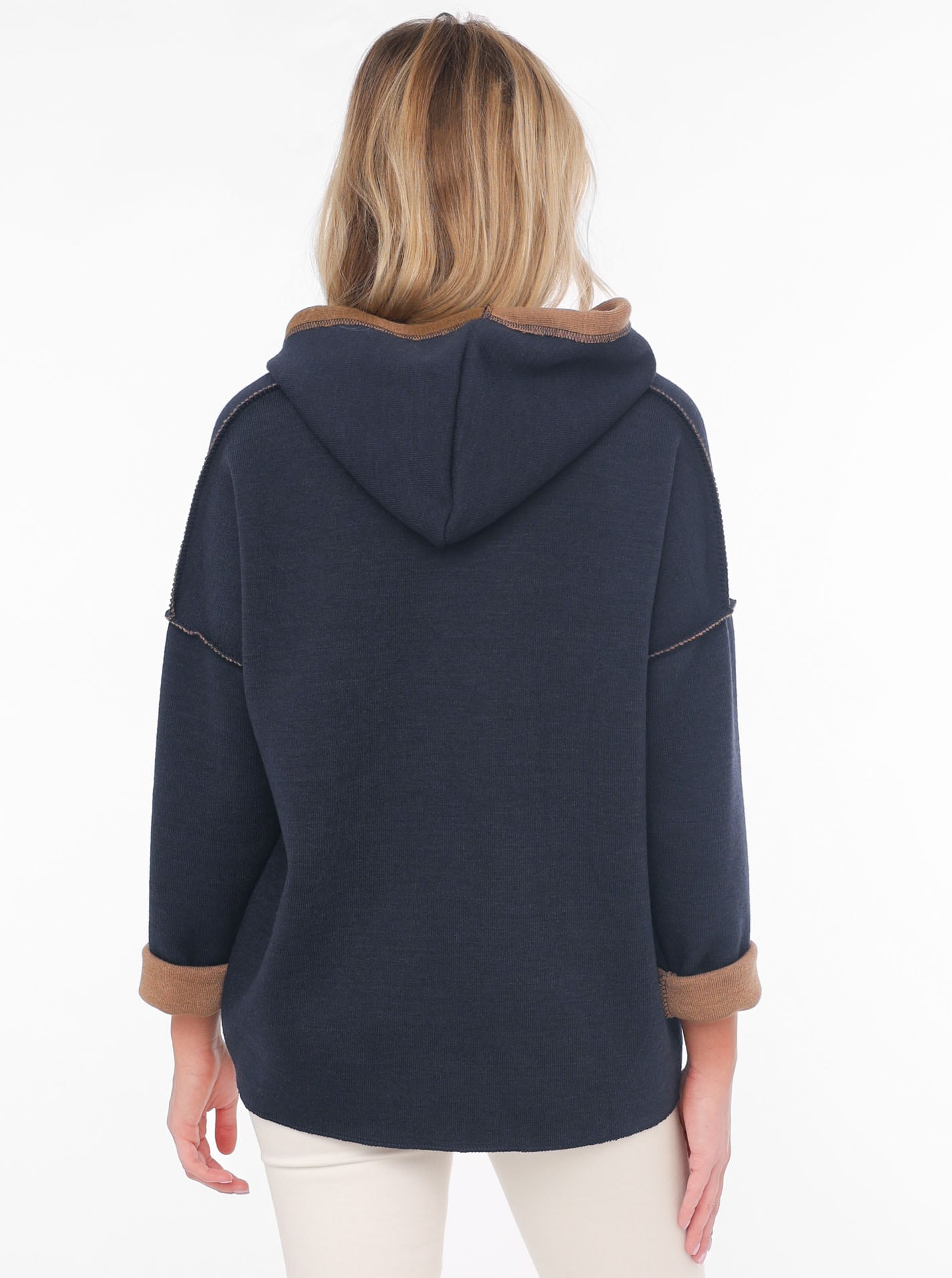 Zwillingsherz Hoodie »"Positive Mind"«, mit Kapuze, 3/4 Arm und Stempeldruck