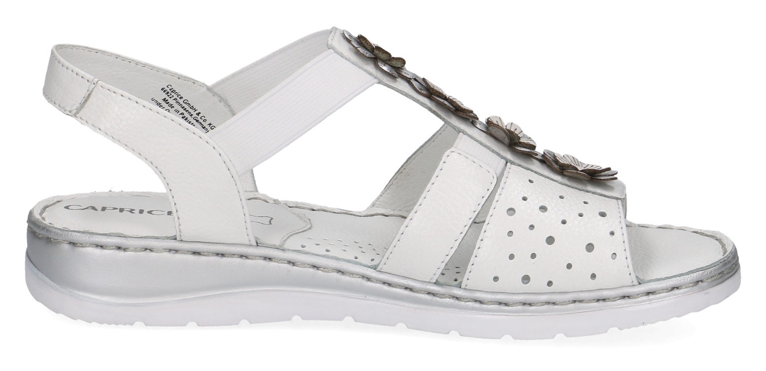 Caprice Sandale, Sommerschuh, Sandalette, Riemchensandale, mit Blütendeko