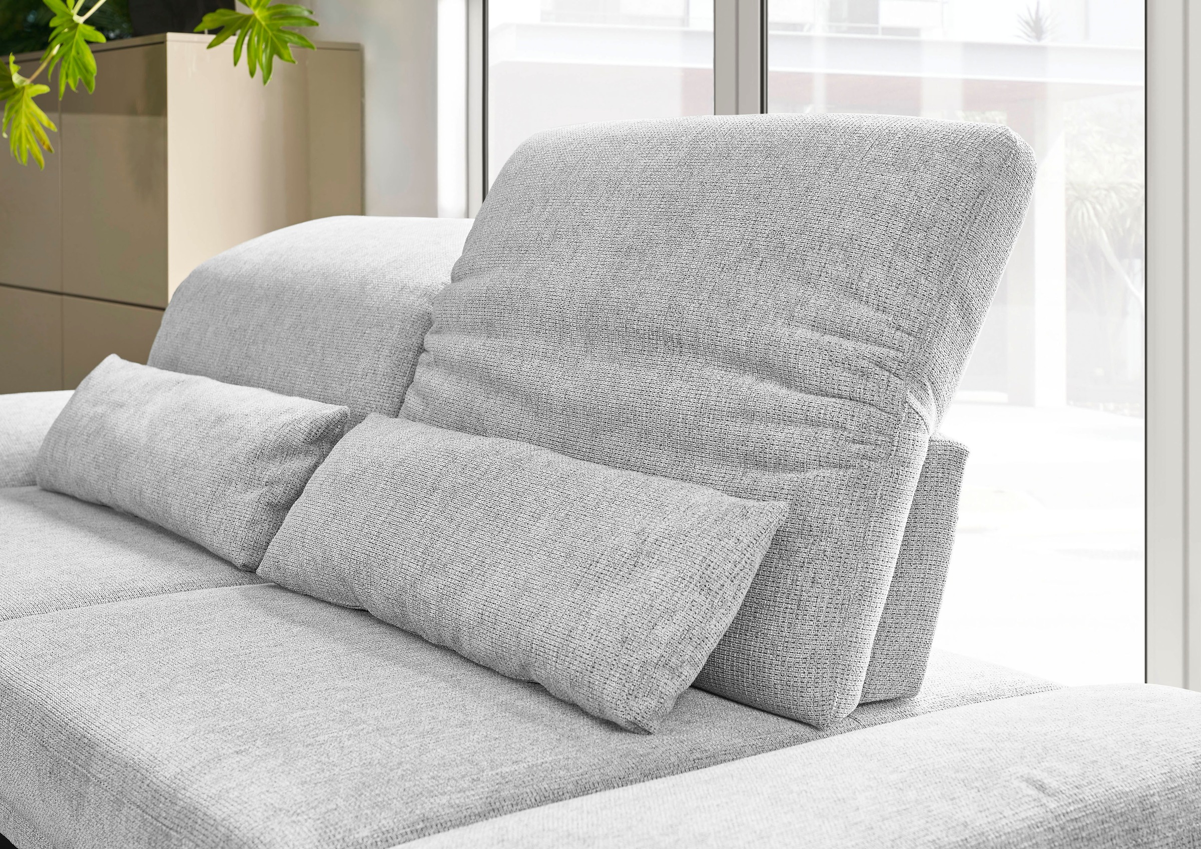 3C Candy 3-Sitzer »Mallow Designsofa mit Komfortfunktionen, modern und bequem,« Verstellbare Armlehne und Kopfteil, manuelle Sitztiefenverstellung