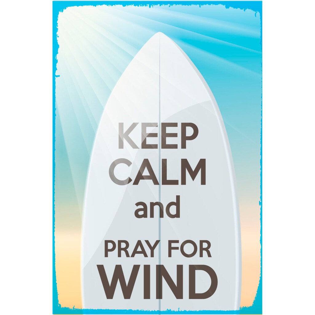 queence Metallbild »Pray for Wind«, Strand, (1 St.)