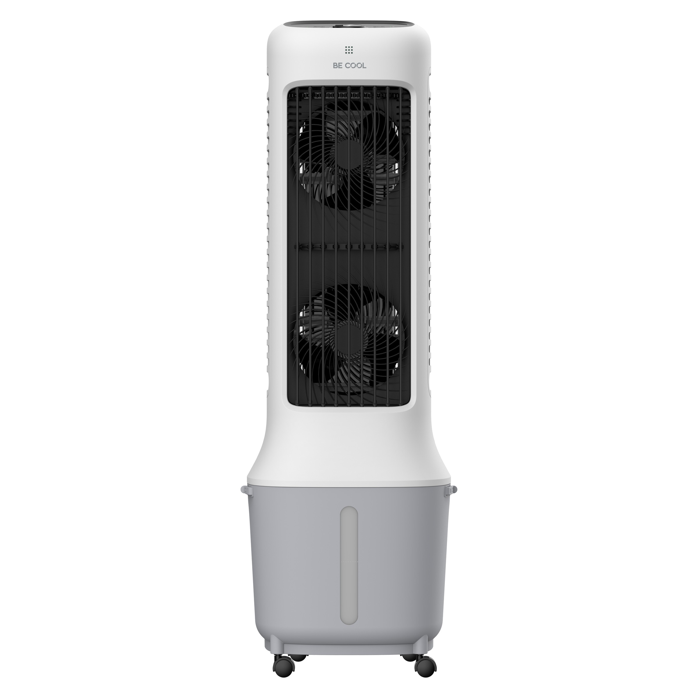 Be Cool Standventilator »Premium Turmluftkühler mit Wifi und abnehmb. 10l Tank« 24 Geschwindigkeitsstufen, abnehmbarer Wassertank, WiFi in grau