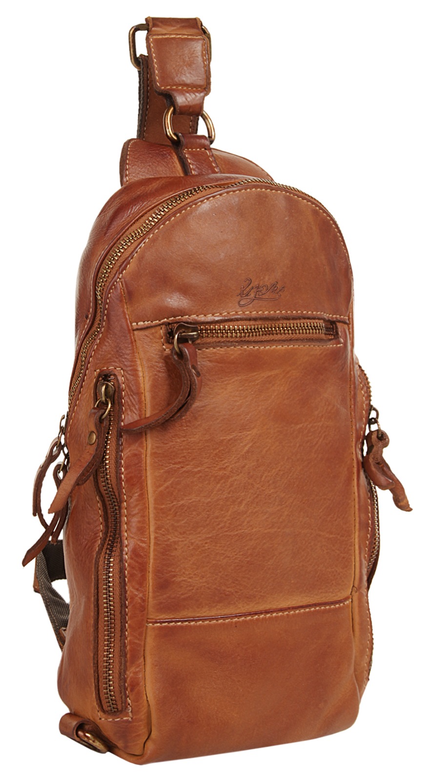 X-Zone Umhängetasche echt Leder, Made in Italy