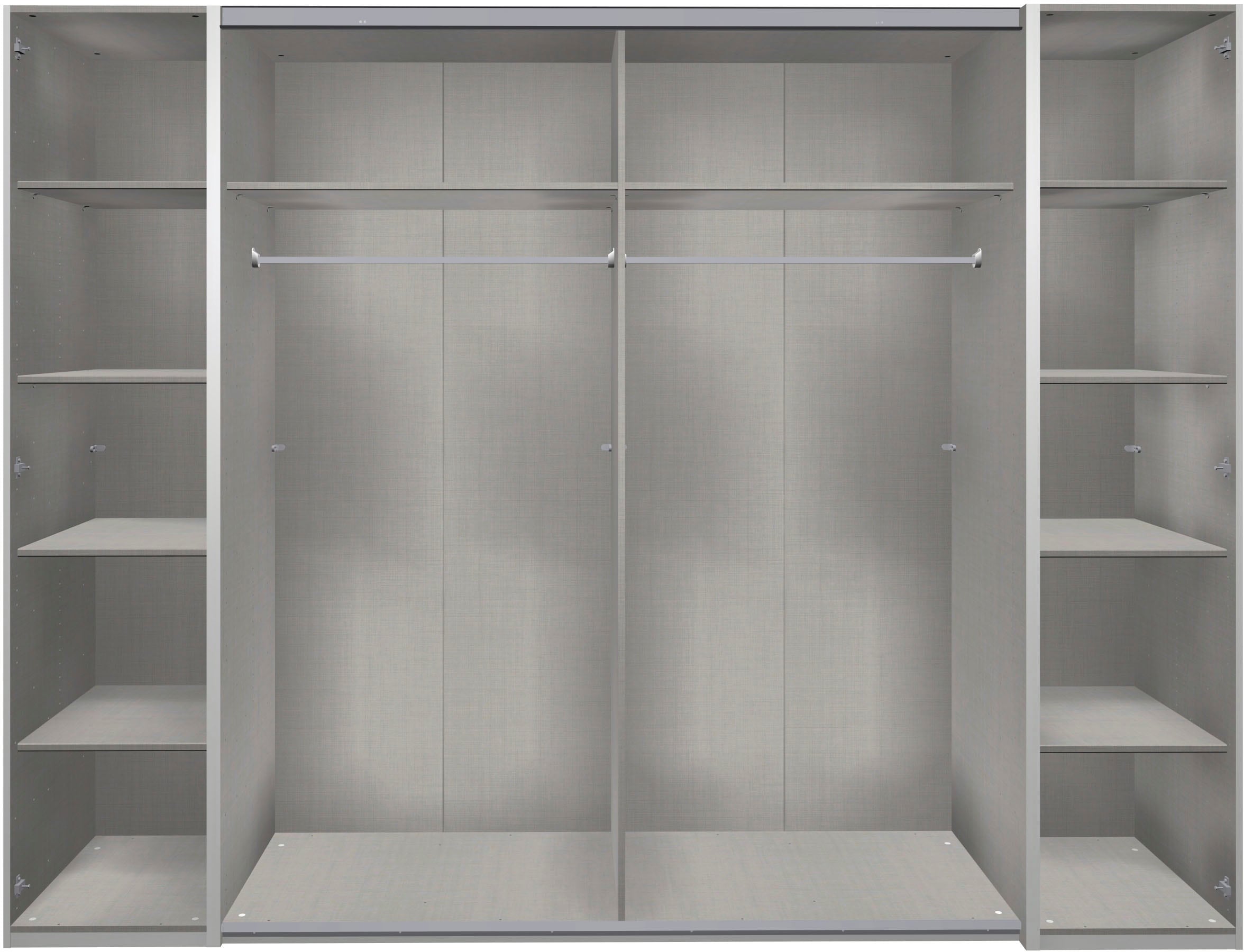 Wimex Kleiderschrank »Stockholm, rustikale Optik im Industrial Design, Made in Germany«, 270x65x210cm, viel Stauraum durch 2 Kleiderstangen und 10 Einlegeböden