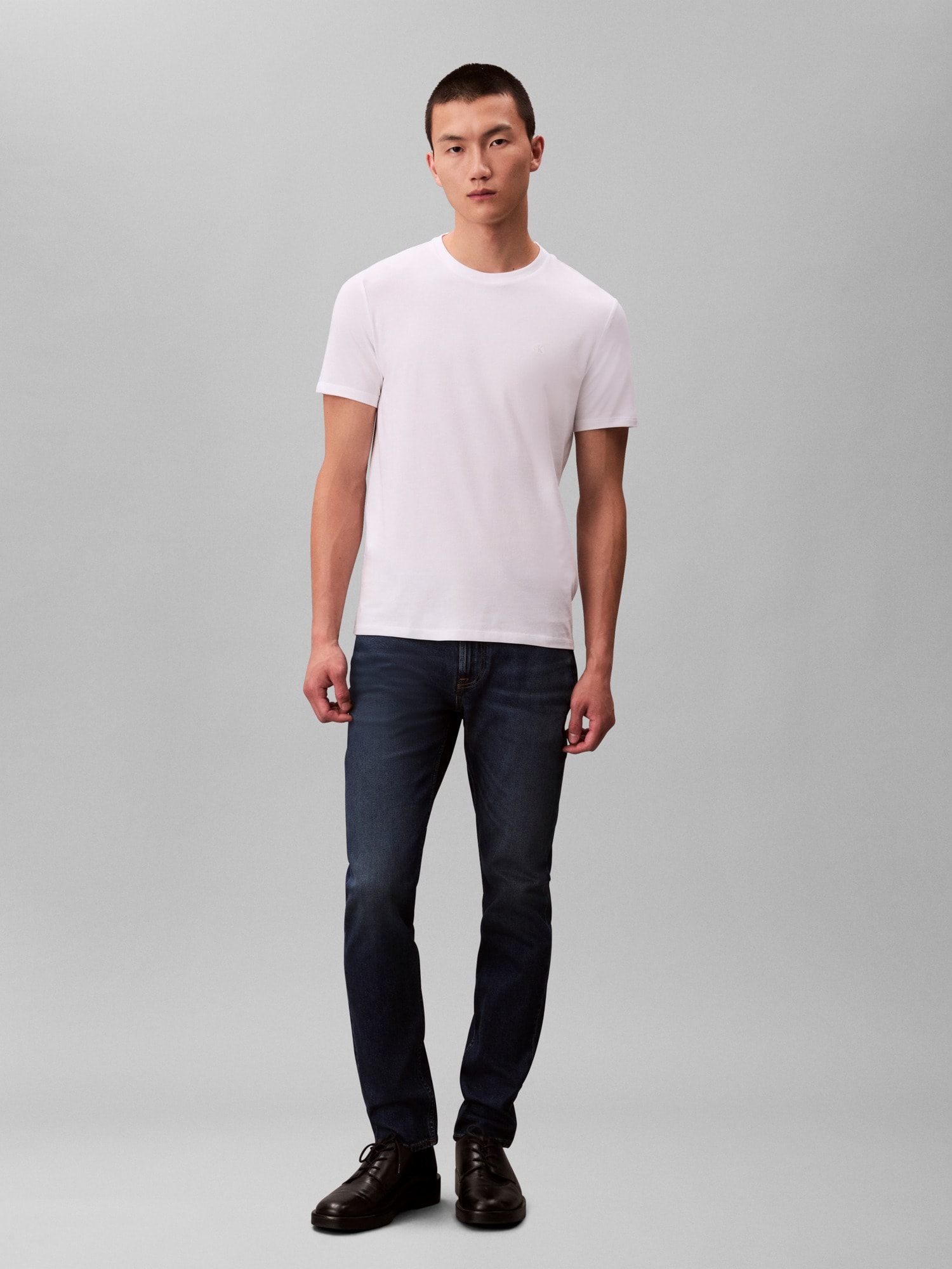 Calvin Klein T-Shirt »SS STRETCH COTTON SLIM TEE 2PK«, (Packung, 2 tlg.), Rundhalsausschnitt, slim fit