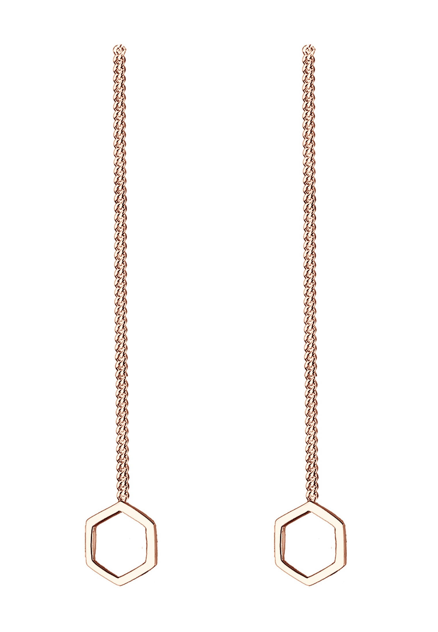 Elli Paar Ohrhänger »Ohrringe Hexagon Geo Minimal 925 Sterling Silber«