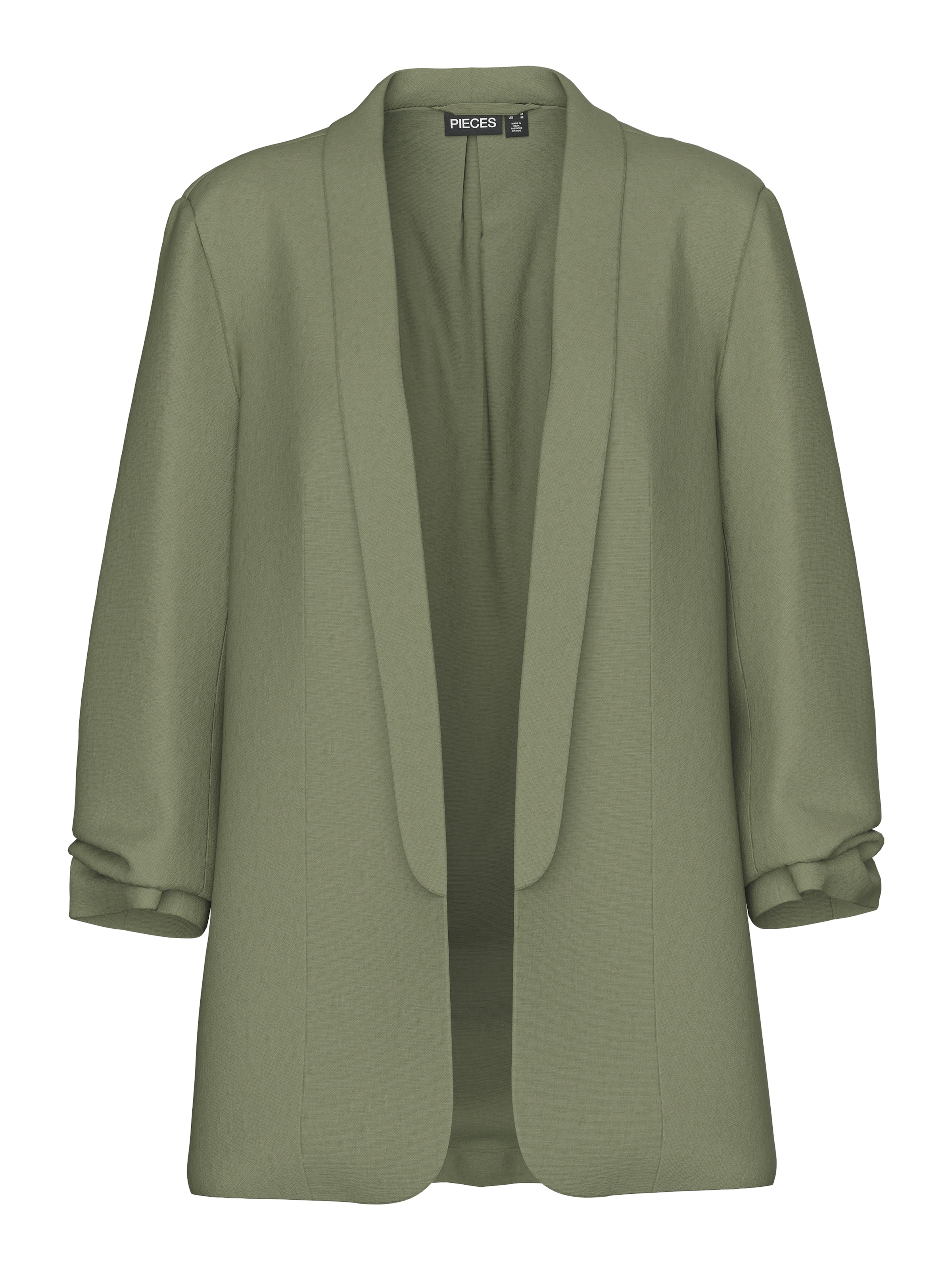 pieces Longblazer »PCPIA BOSELLA BLAZER WVN NOOS«, mit Leinen