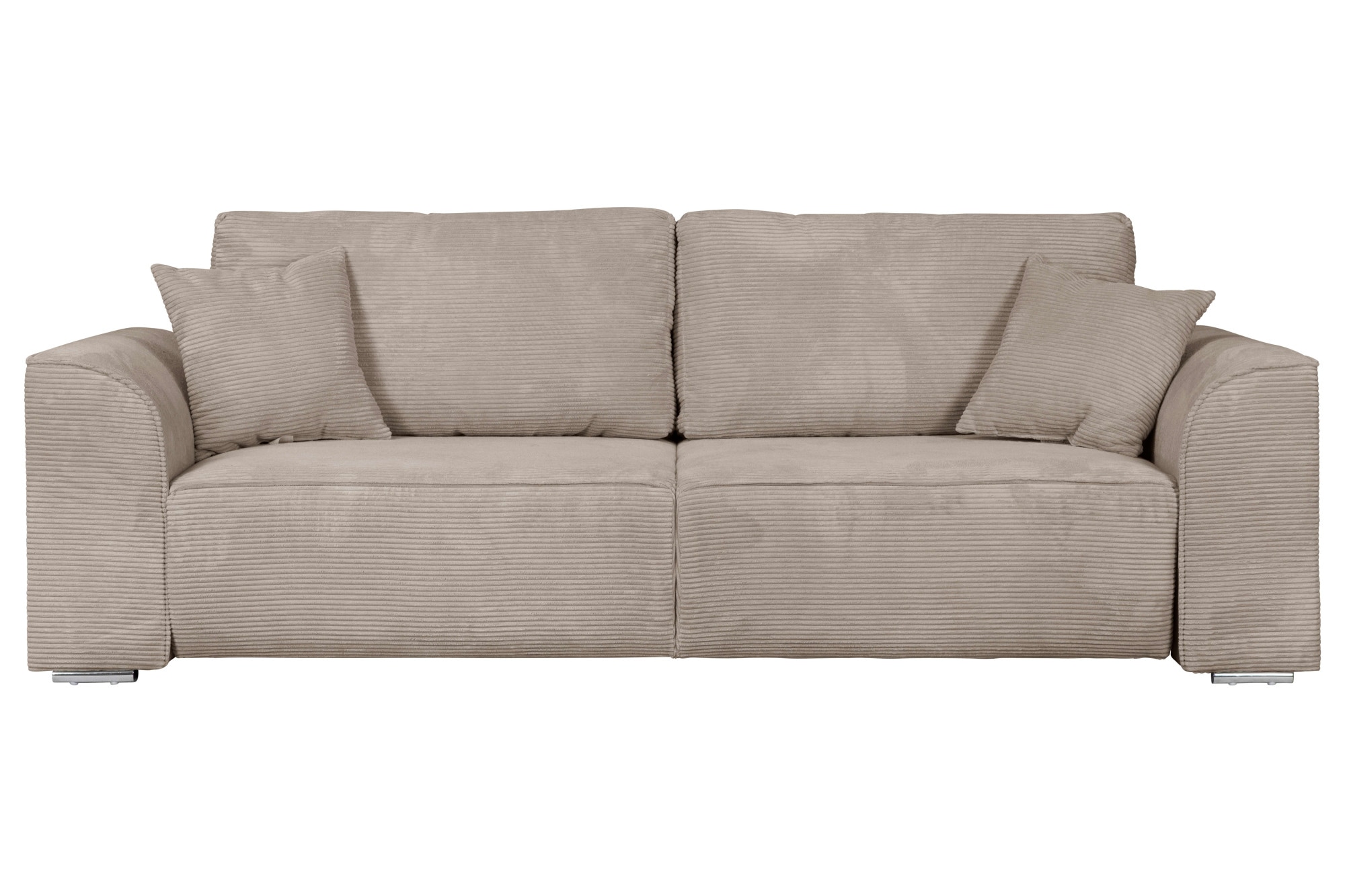 OTTO home 3-Sitzer »BEATRICE, B: 250 cm - wahlweise mit Bettfunktion« u. Bettkasten, incl. 2 Zierkissen