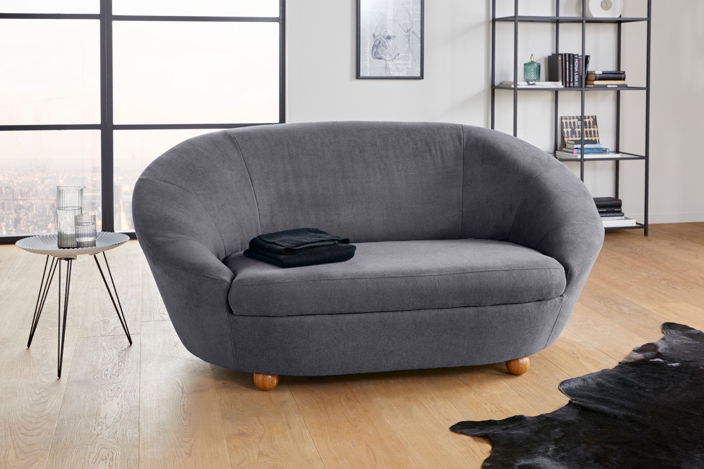 Sofa »LooksIV«, Rundsofa, in vielen frischen Farben wählbar