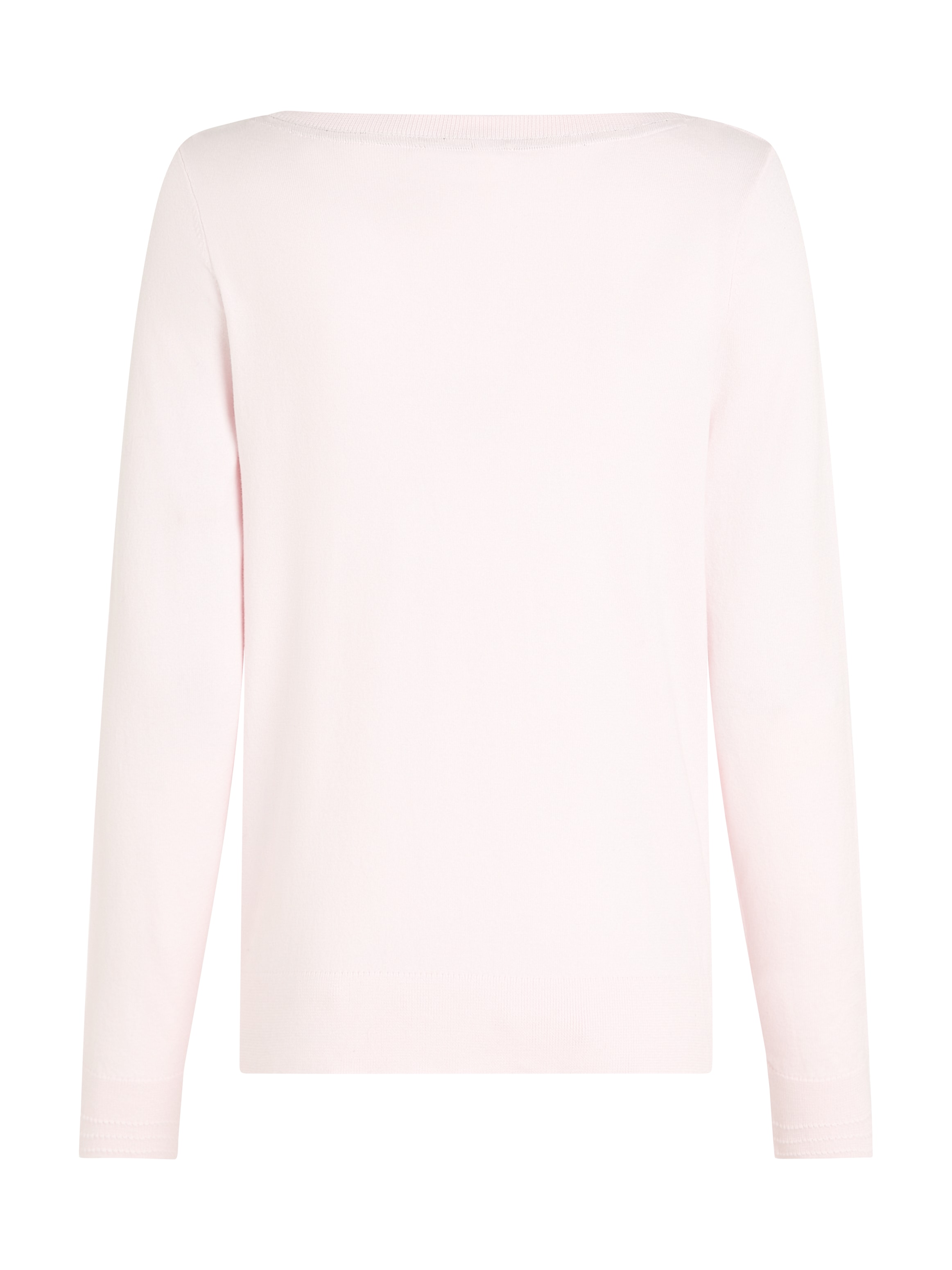 Tommy Hilfiger Strickpullover »CO JERSEY STITCH BOAT-NK SWEATER«, mit Tommy Hilfiger Logo-Flag am Ärmel