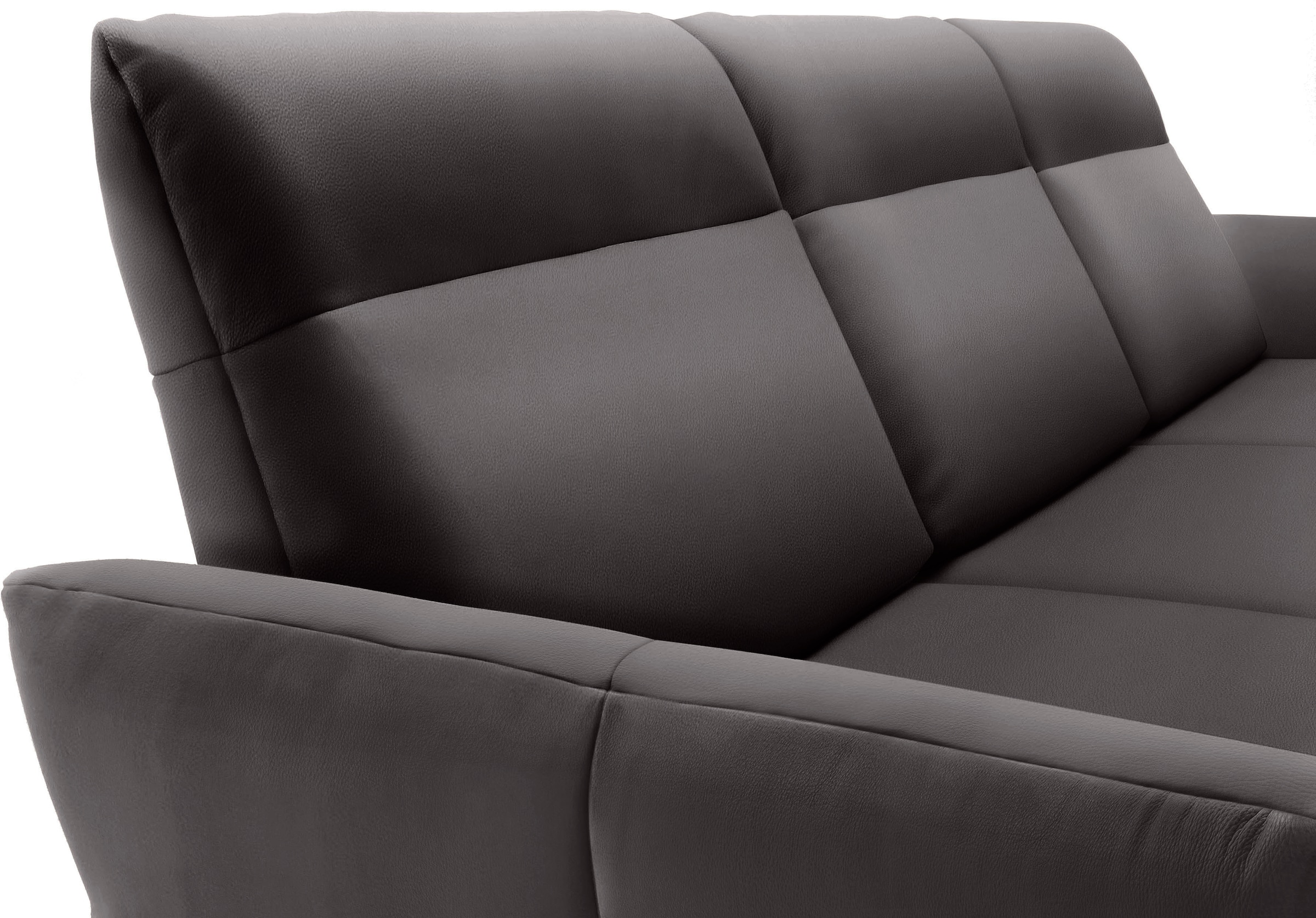 Creation BY ROLF BENZ Ecksofa »CR.460«, Sockel in Eiche, Winkelfüße in Umbragrau, Breite 318 cm