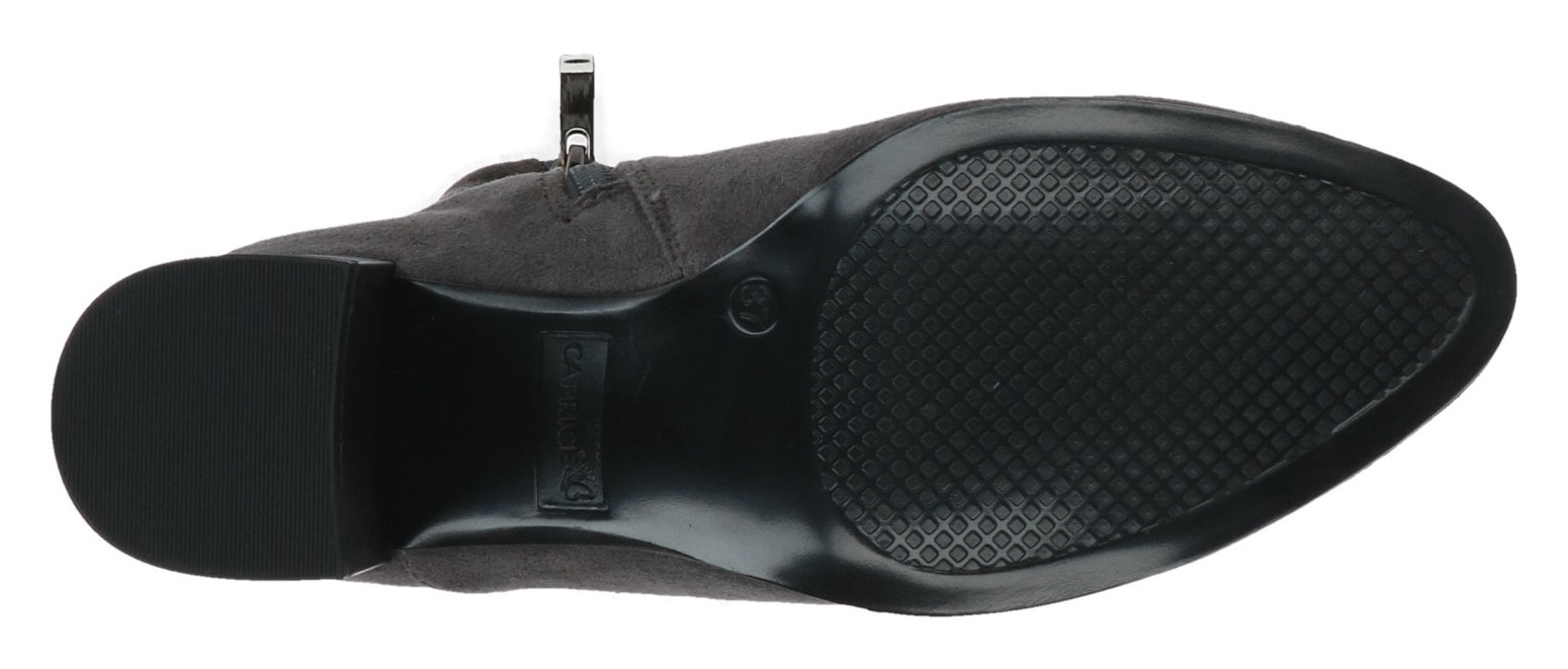 Caprice Stiefelette, Blockabsatz, Businessschuh mit praktischem Innenreißverschluss