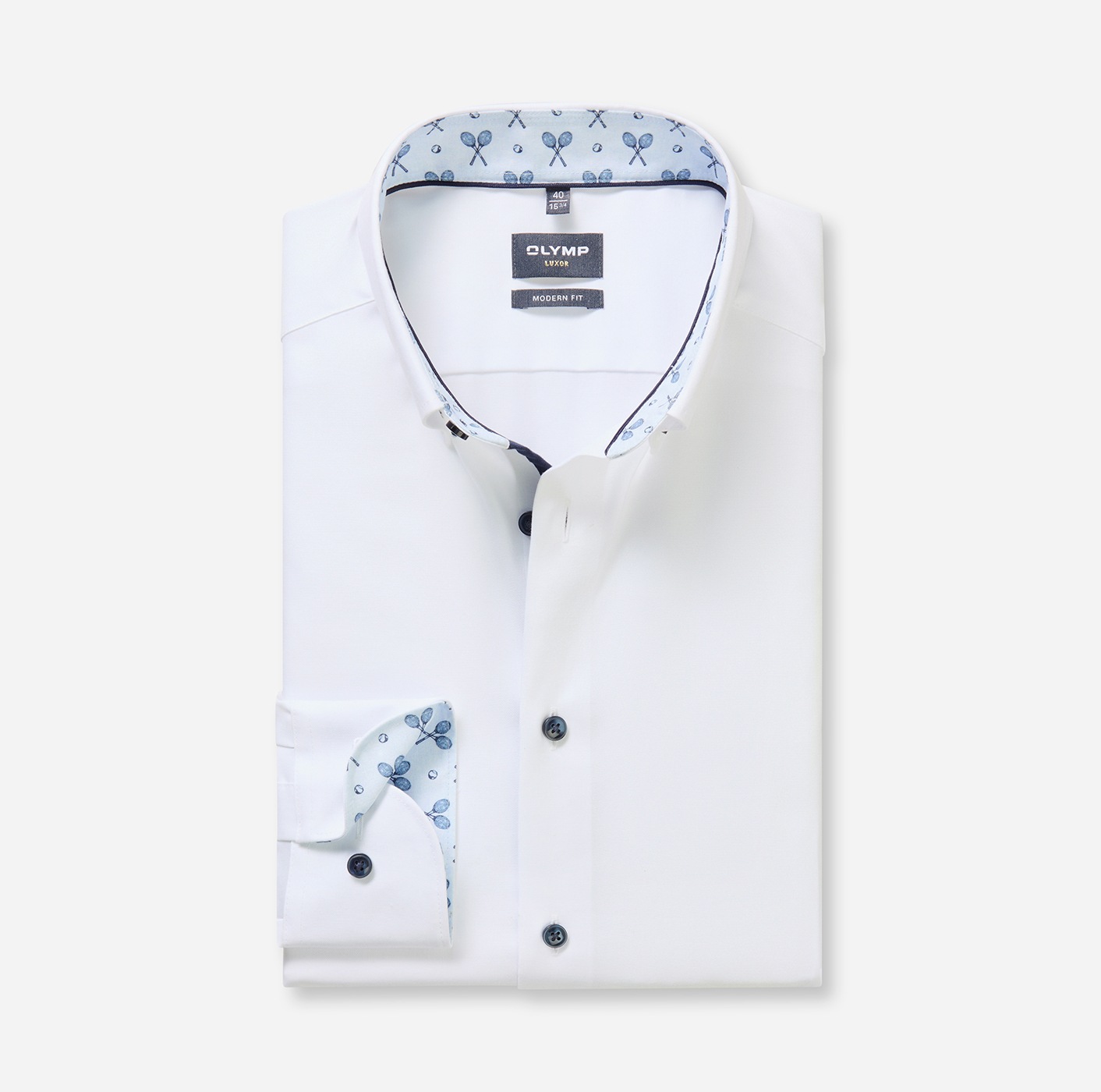 OLYMP Langarmhemd »Luxor« modern fit, Button-down-Kragen, Businesshemd