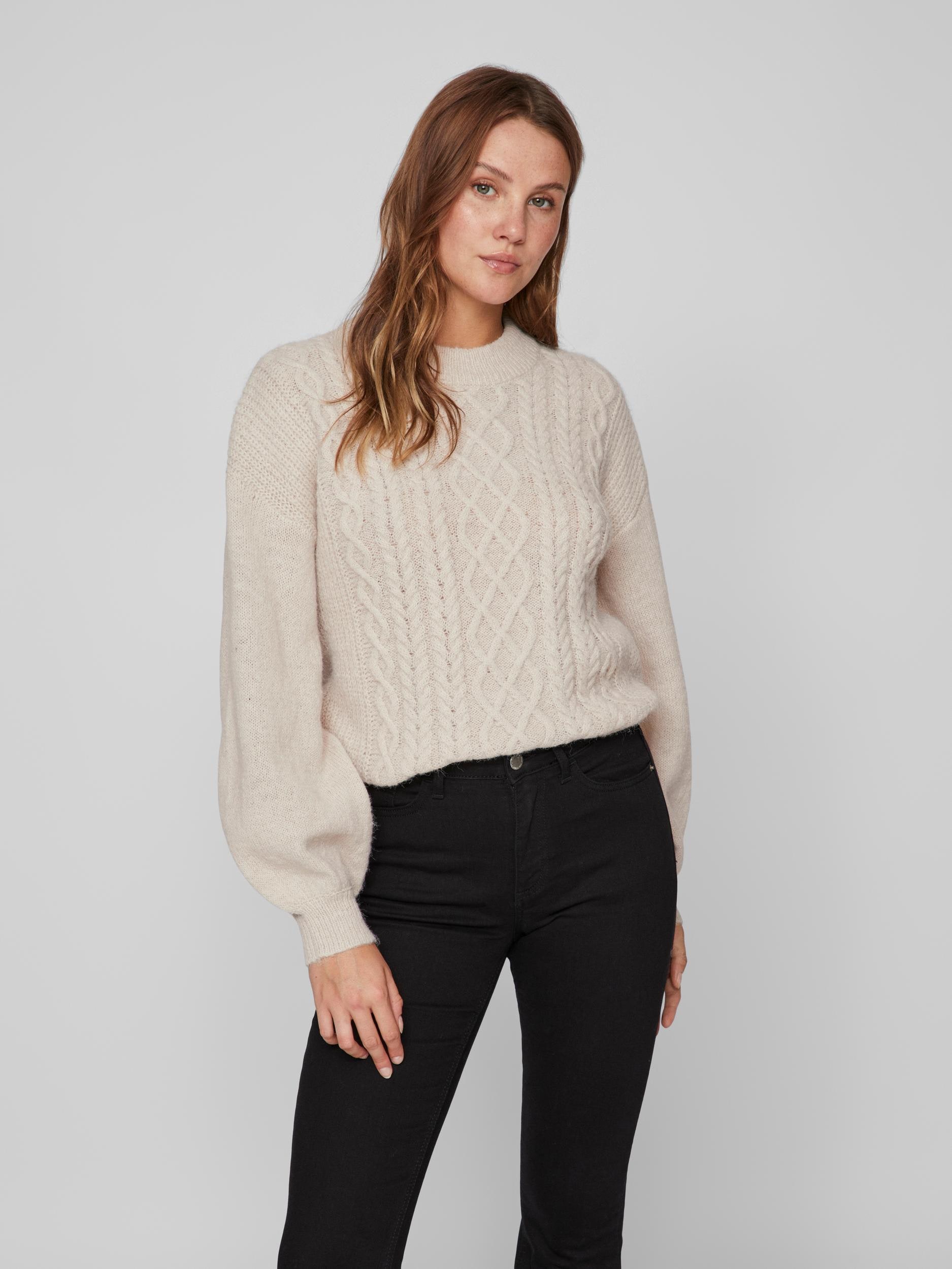 Vila Strickpullover »VICHINTI O-NECK CABLE KNIT TOP/SU-NOOS«
