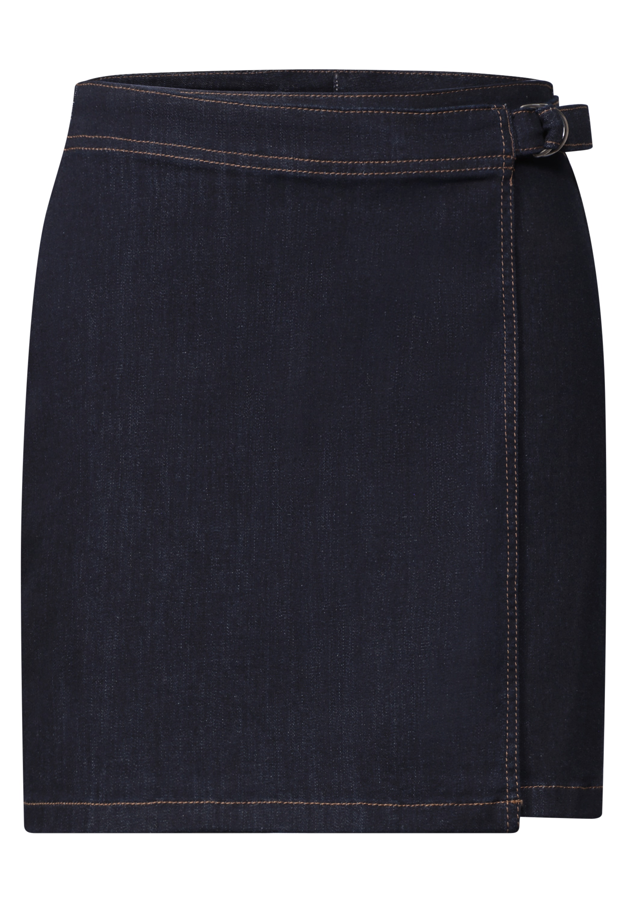 STREET ONE Jeansrock Sommer Denim Rock in Wickeloptik