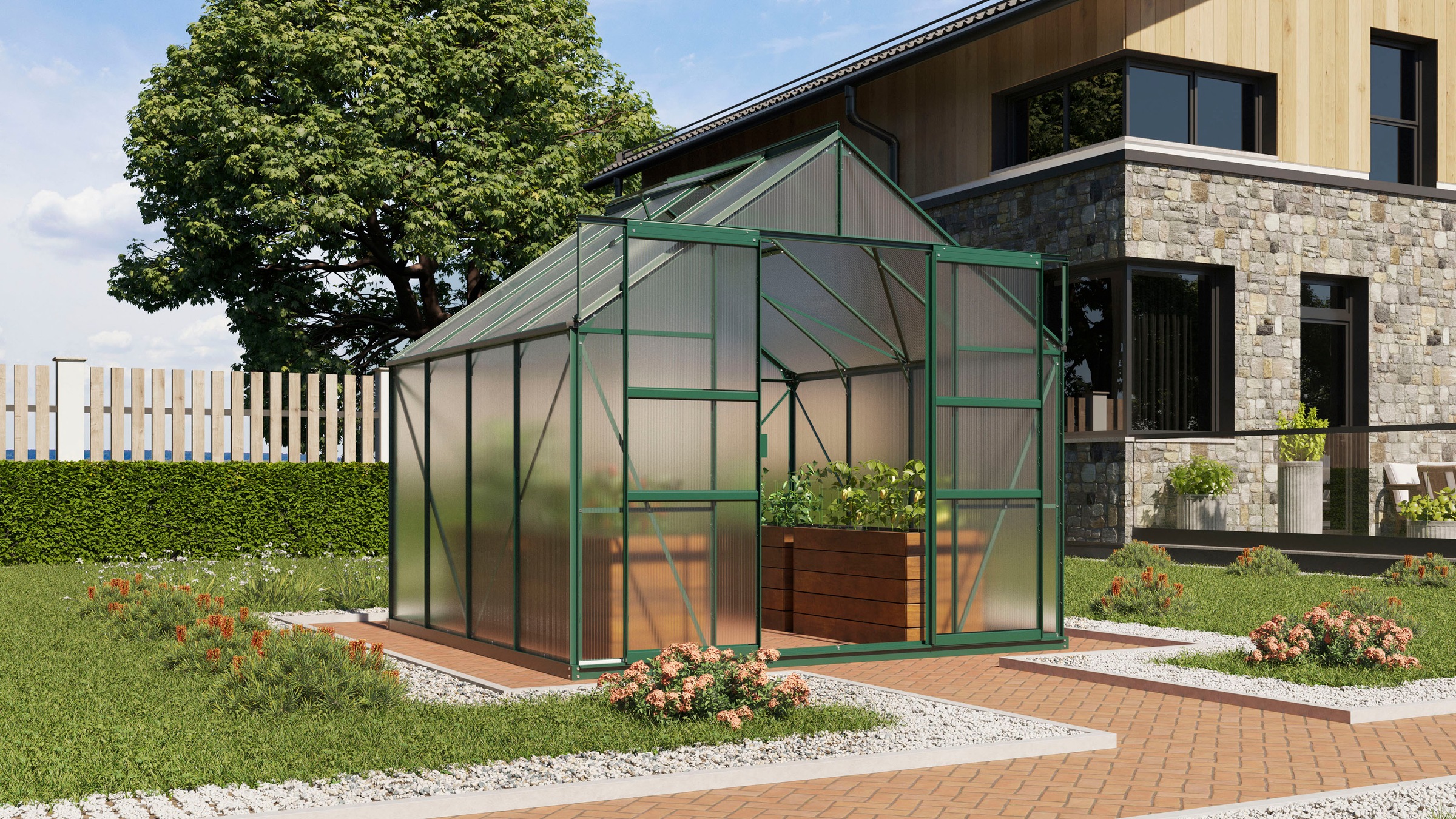 Vitavia Gewächshaus »Mars 6700« Alu-Profile, 6 mm Hohlkammerplatten